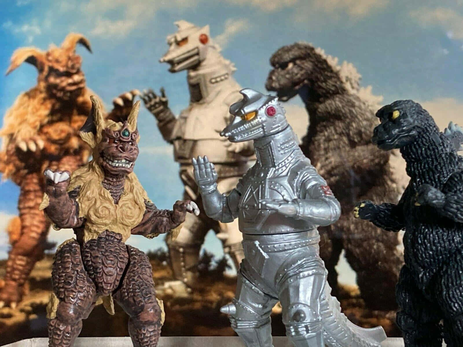 Epic Battle: Godzilla Vs King Caesar Wallpaper