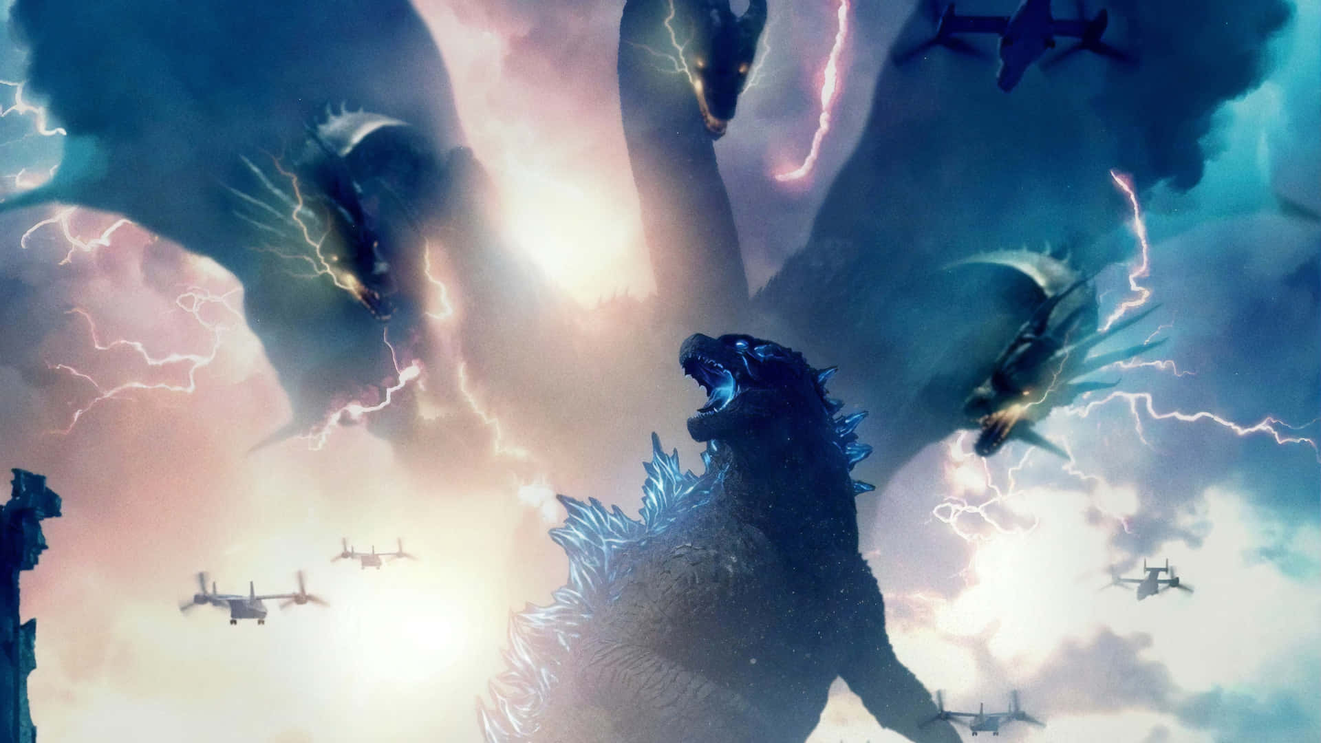 Epic Battle of Titans - Godzilla Vs King Ghidorah Wallpaper