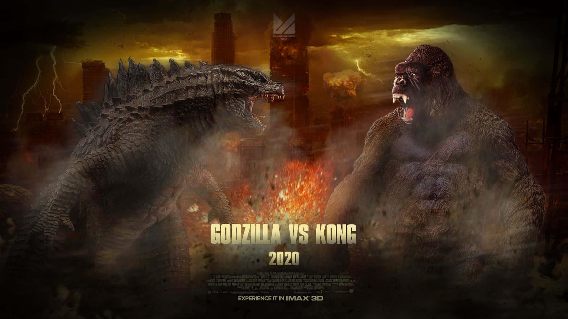 Godzillavs Kong 1920 X 1080 Baggrund.