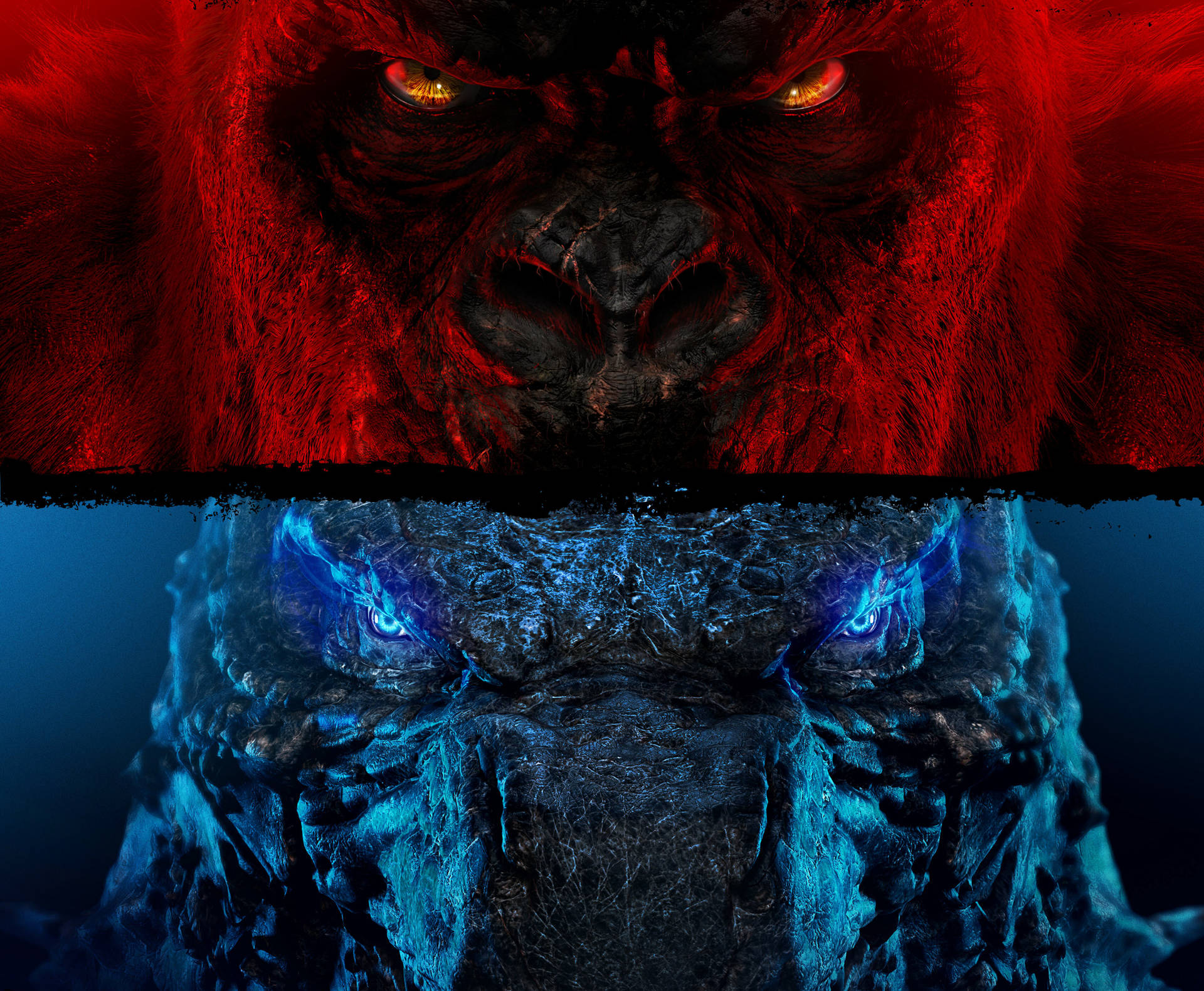 Godzillamot King Kong - Bakgrundsbild Wallpaper