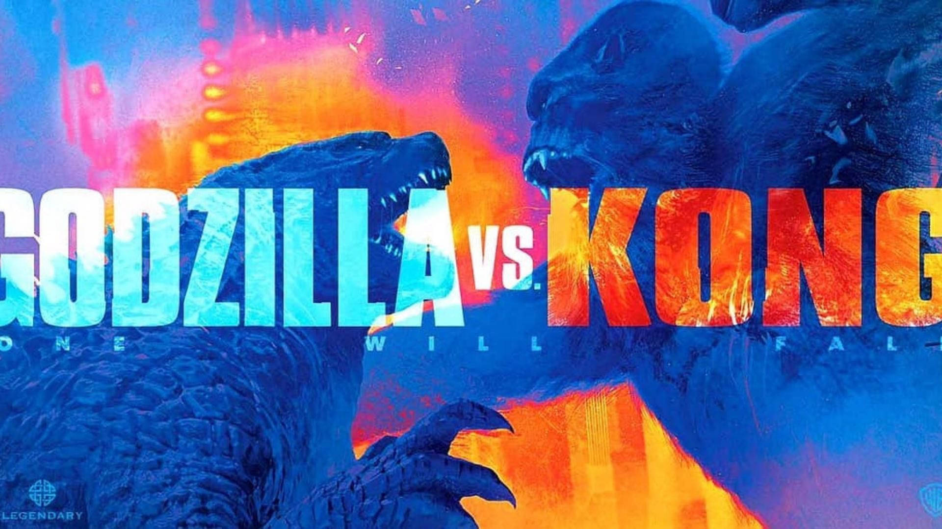 Godzillavs Kong - Den Ena Kommer Att Falla. Wallpaper