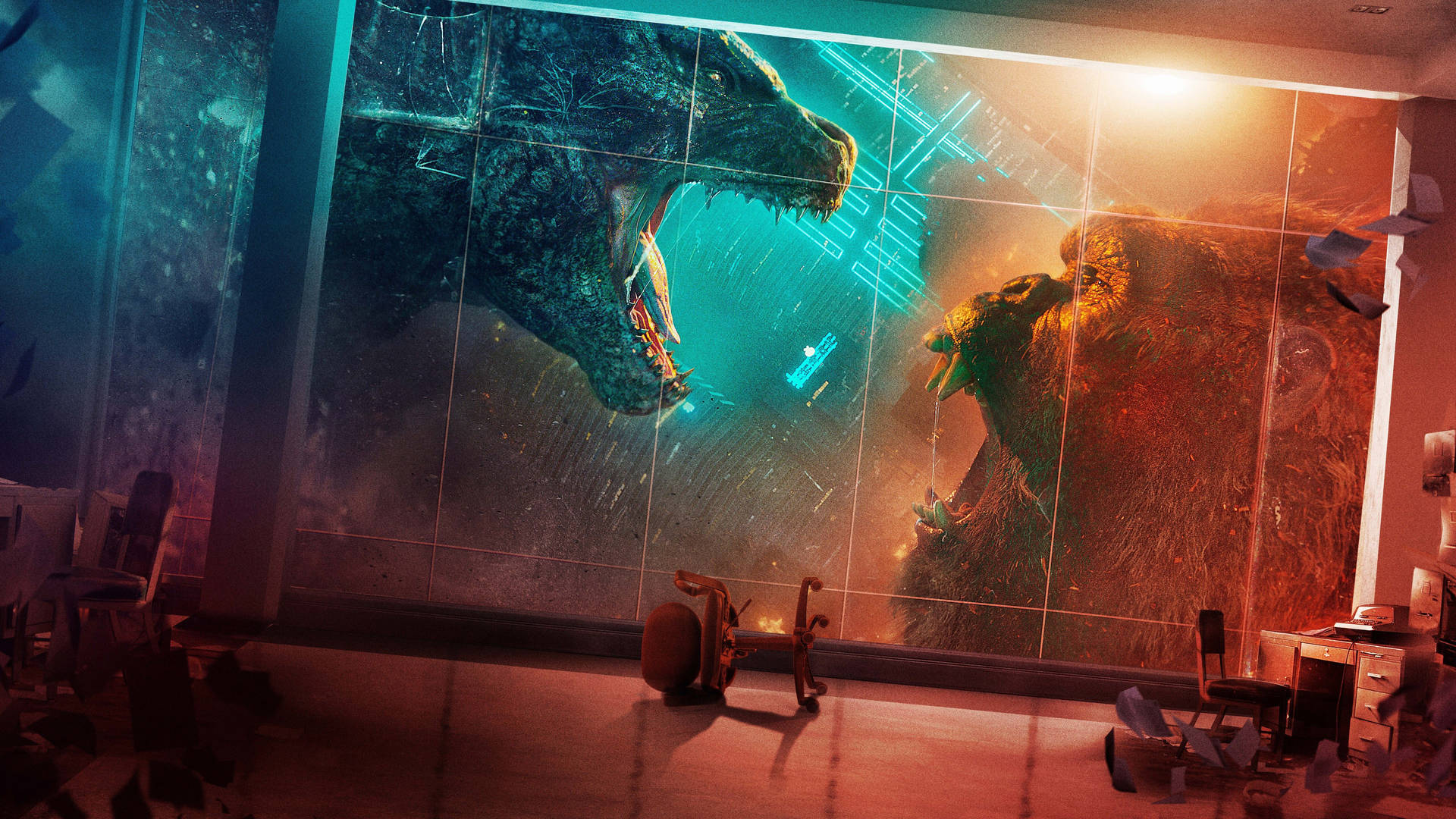 Godzillavs King Kong Hd-bakgrundsbild Wallpaper