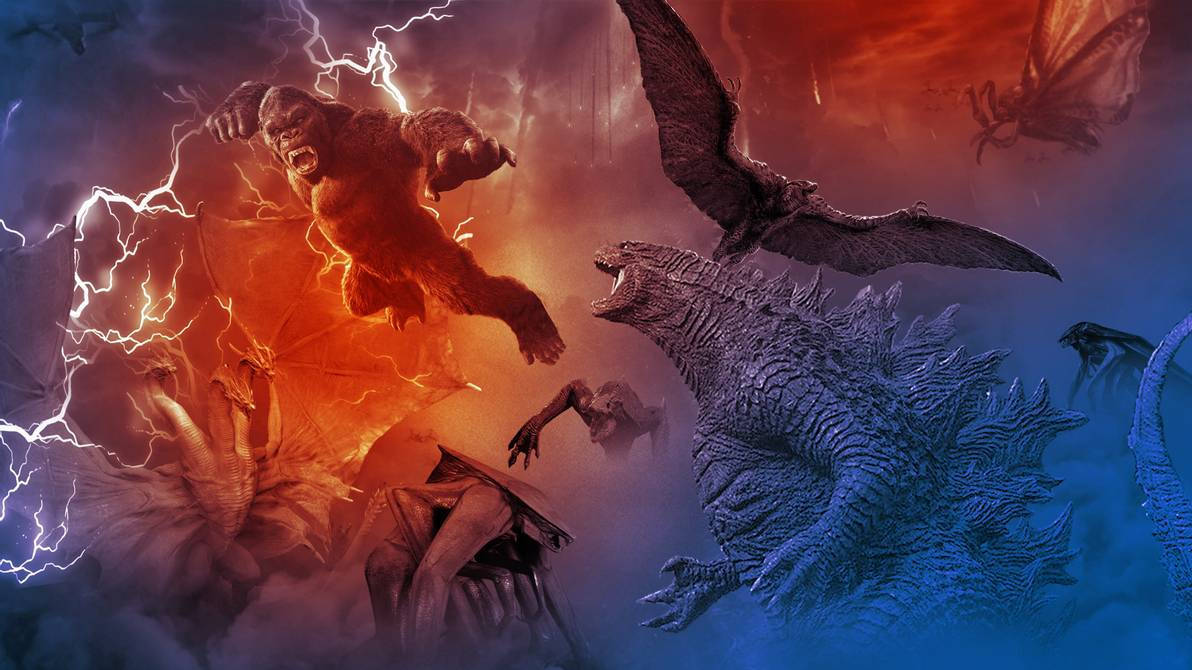 Godzilla vs. King Kong HD-tapet Wallpaper