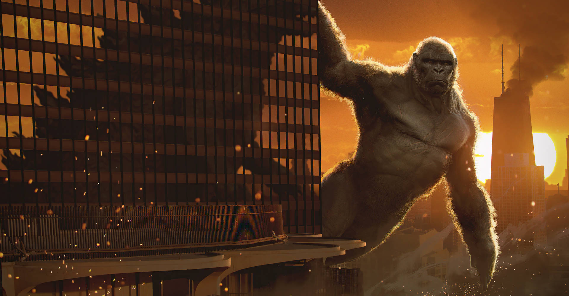 Godzilla mod Kong - tapet Wallpaper
