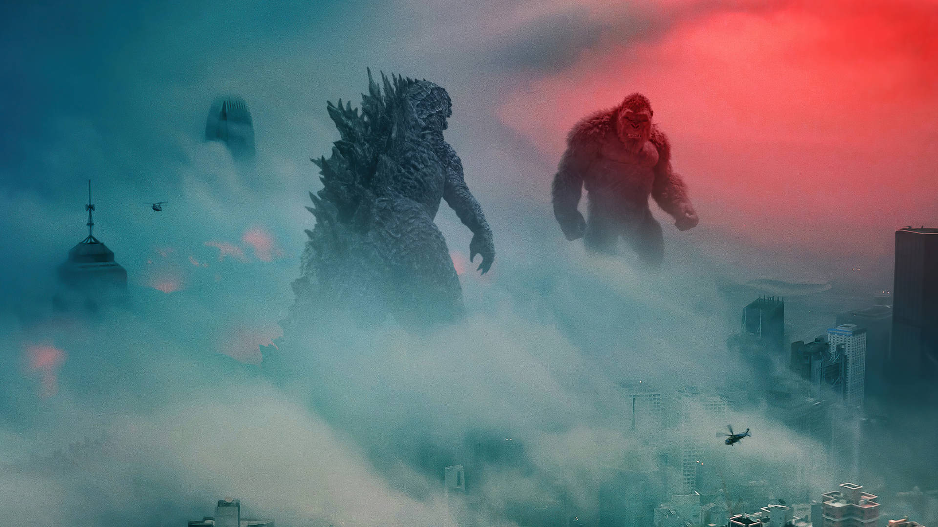 Godzilla vs King Kong HD-tapet Wallpaper