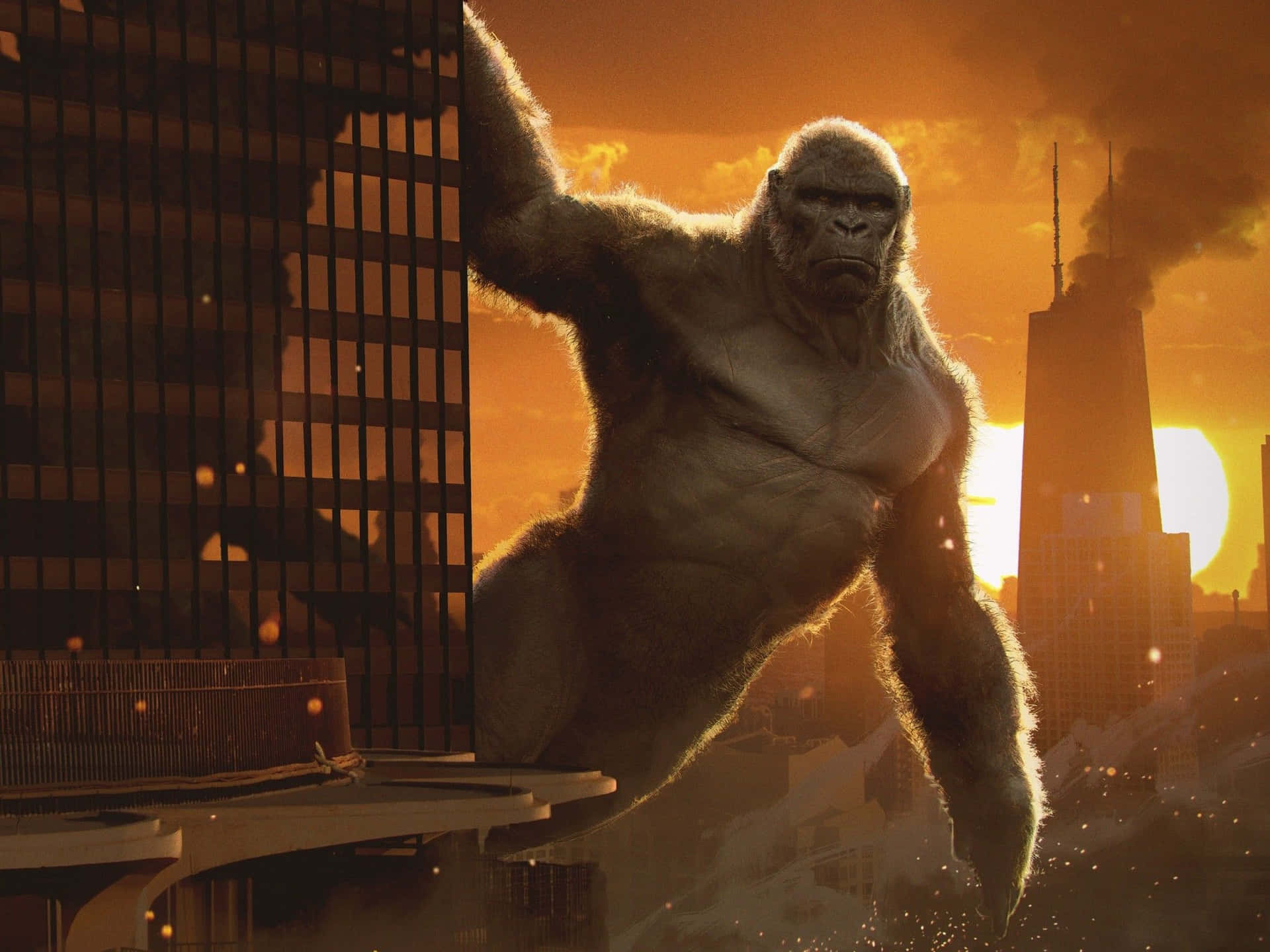 Godzillavs Kong 2048 X 1536 Bakgrund.