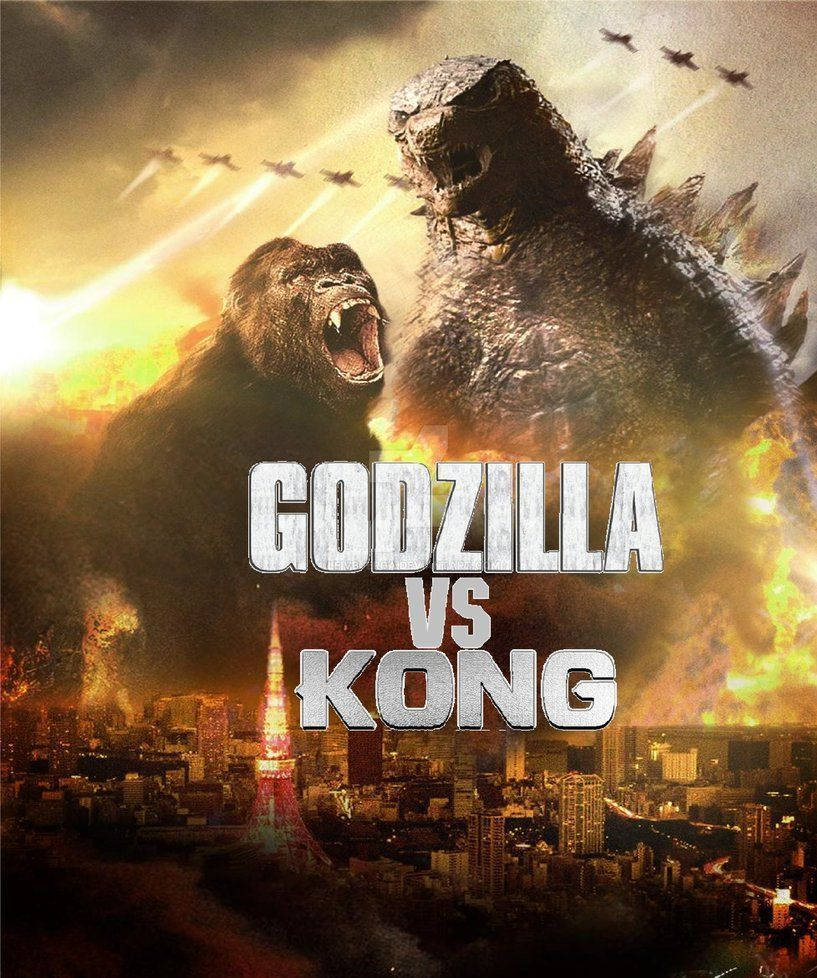 Prepare for an Epic Showdown in Godzilla Vs Kong Wallpaper