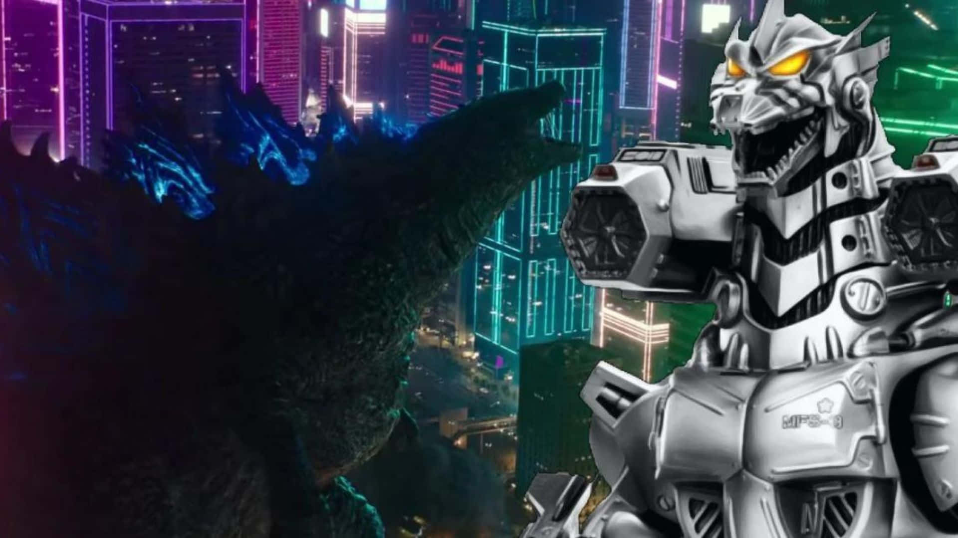 Épicoenfrentamiento Entre Godzilla Y Mechagodzilla Fondo de pantalla