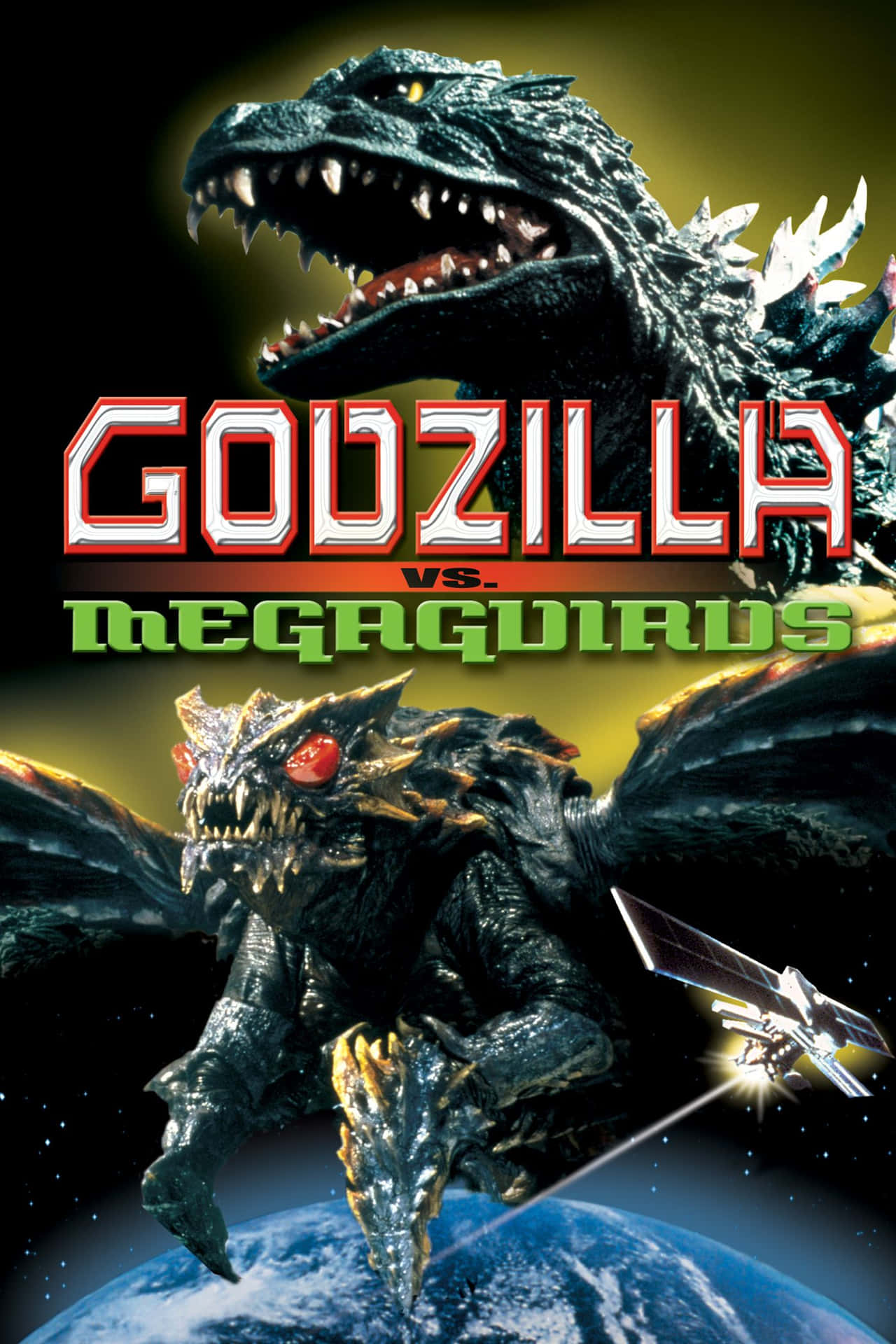 Godzilla and Megaguirus locked in an epic battle Wallpaper