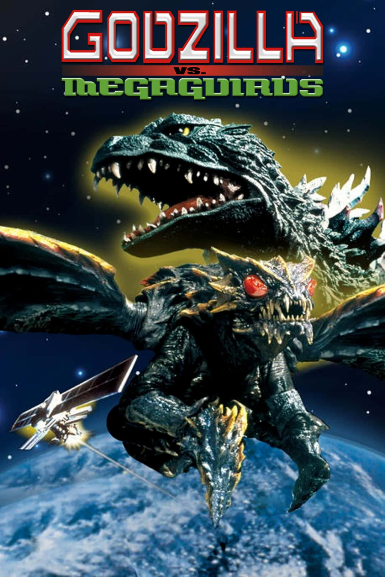 Godzilla facing off against Megaguirus in an epic battle Wallpaper