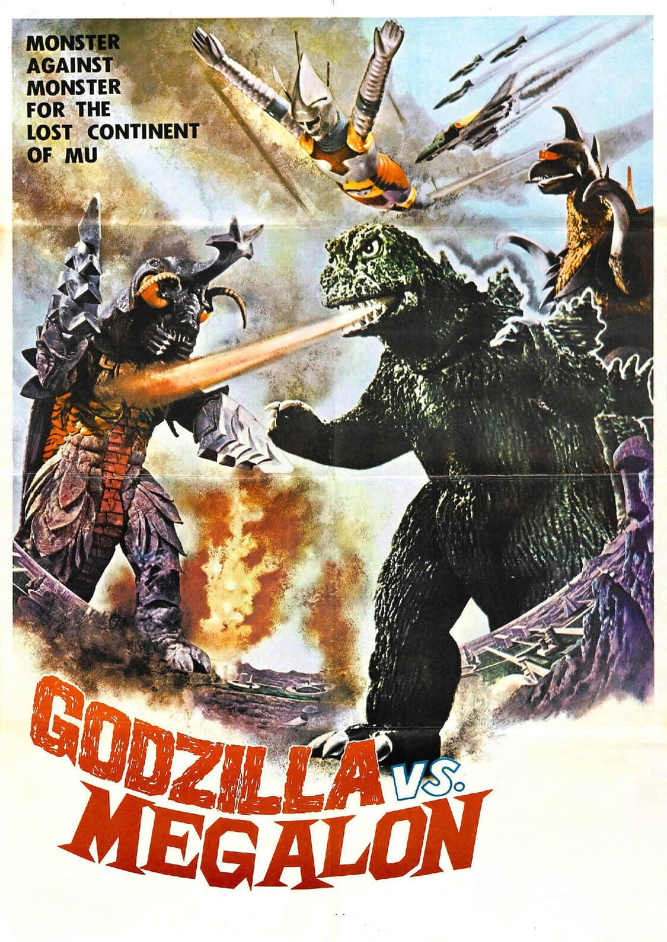 Godzilla Vs Megalon Film Poster Achtergrond