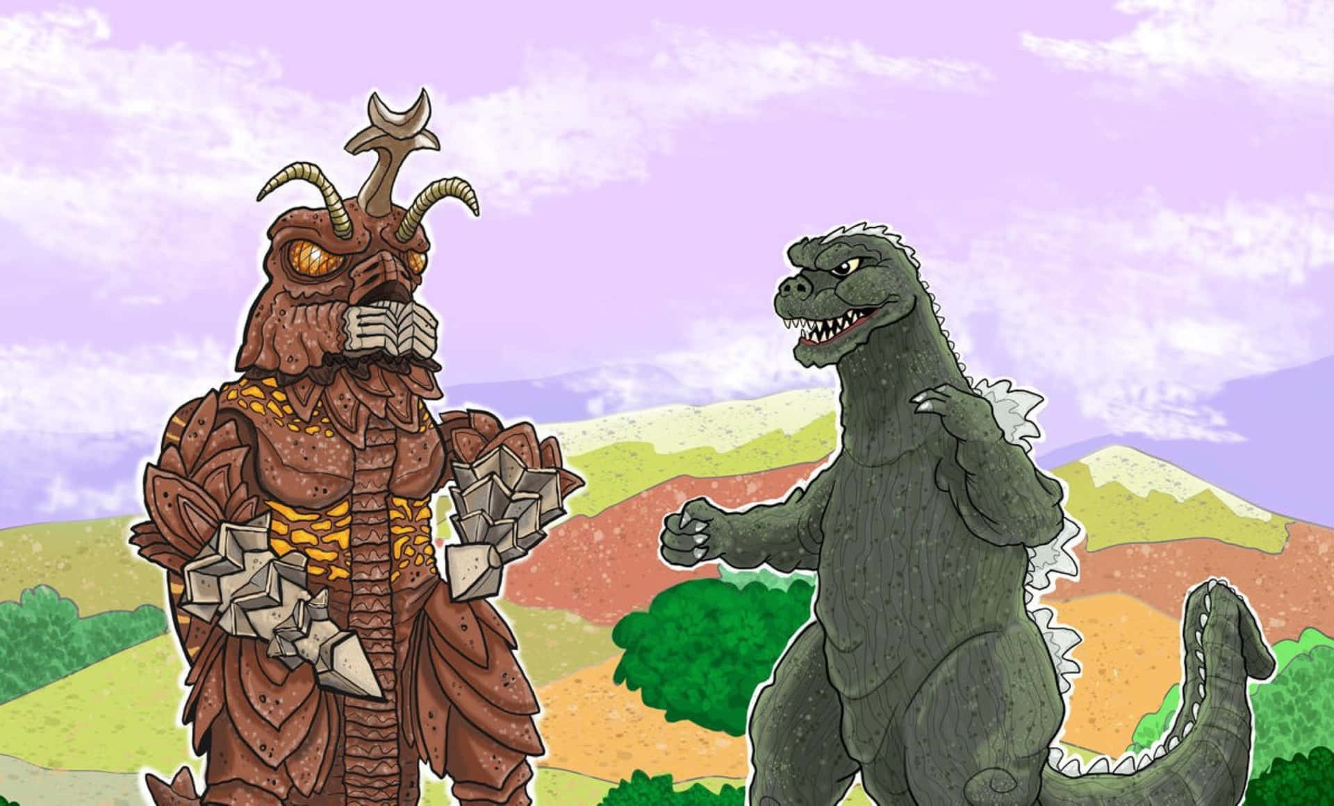 Godzilla Vs Megalon Showdown Achtergrond