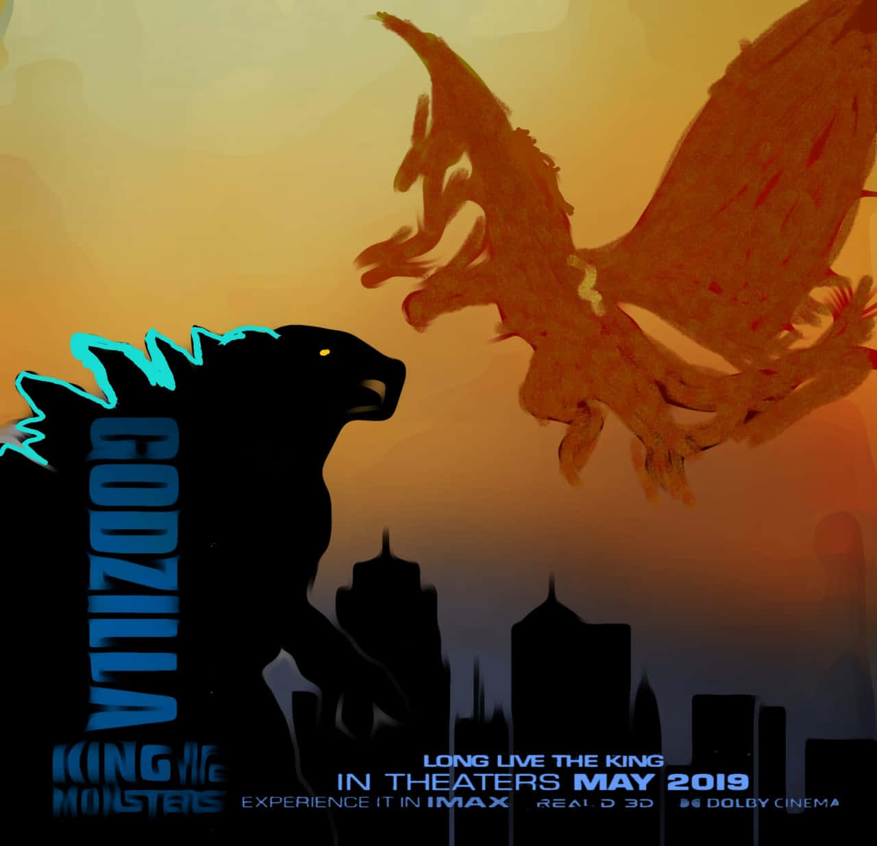 Godzillay Rodan Se Enfrentan En Una Épica Batalla Fondo de pantalla