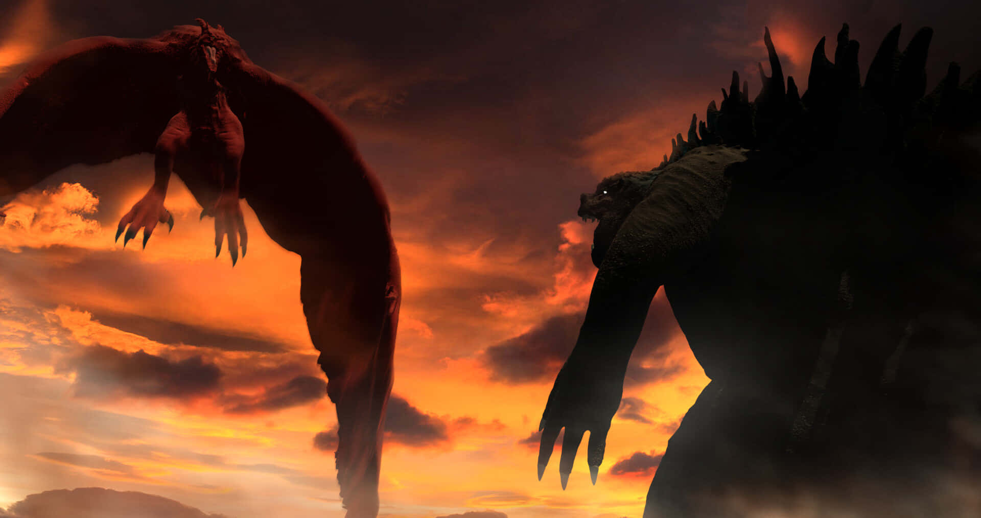 Épicabatalla: Godzilla Vs Rodan En Un Espectacular Enfrentamiento. Fondo de pantalla