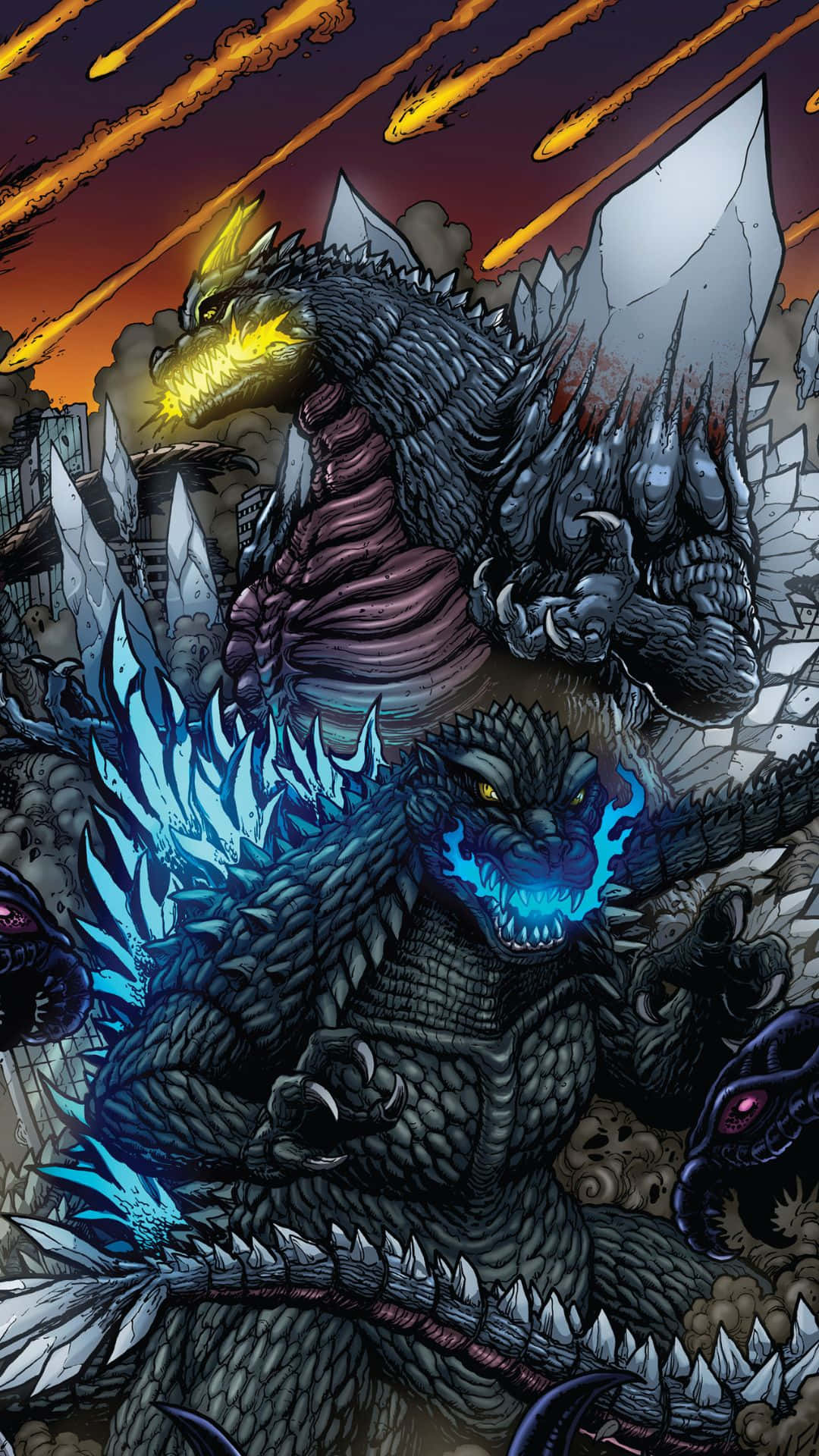 Epic Battle: Godzilla Vs SpaceGodzilla Wallpaper