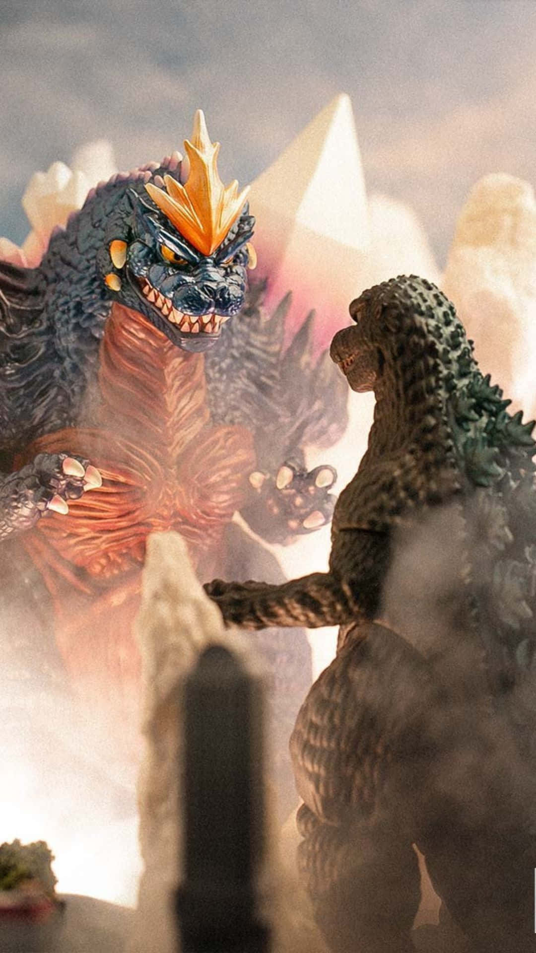 Epic Battle: Godzilla Vs SpaceGodzilla Wallpaper