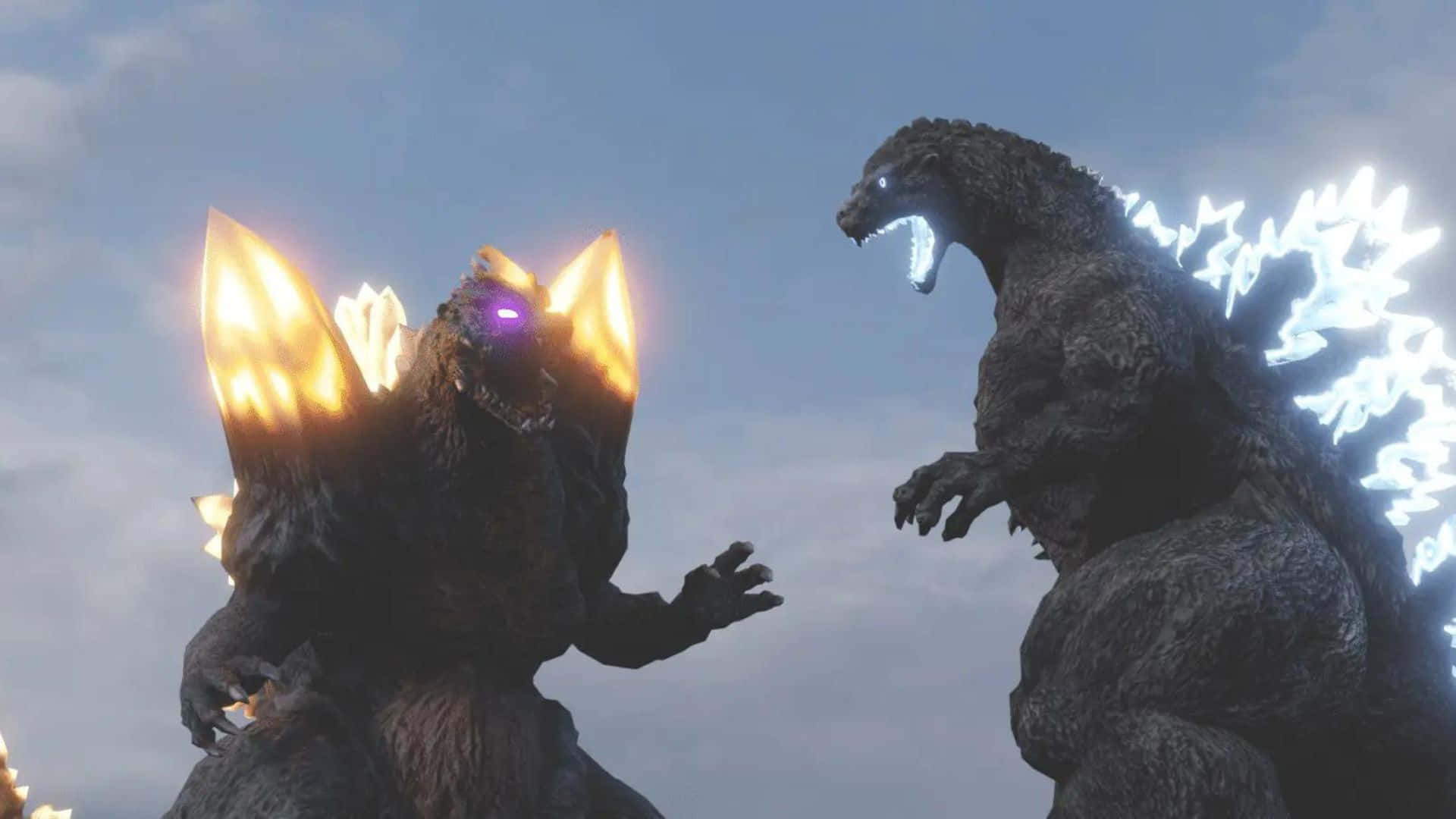 Epic Battle: Godzilla Vs. SpaceGodzilla Wallpaper