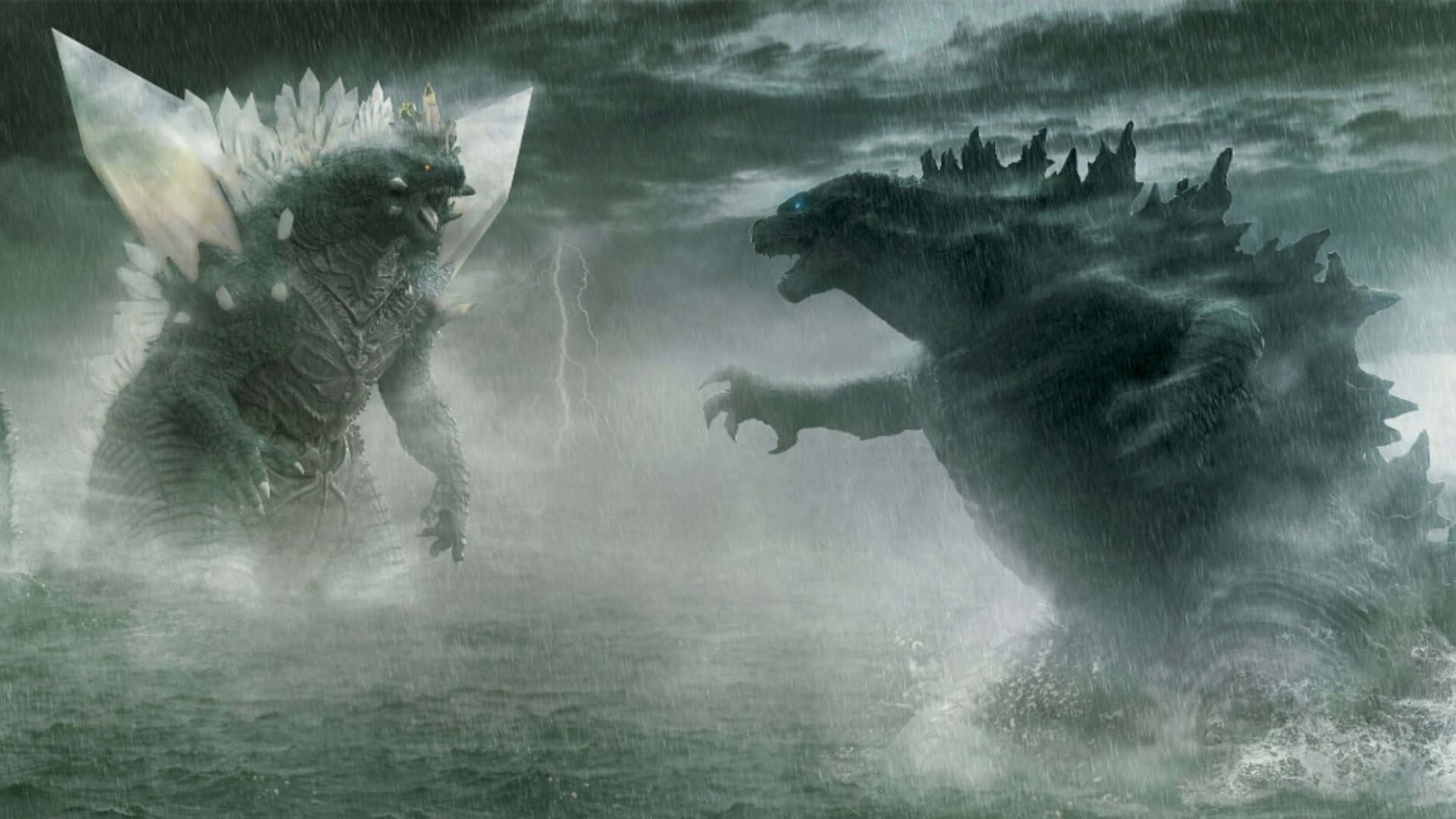 Epic Battle: Godzilla Vs SpaceGodzilla Wallpaper