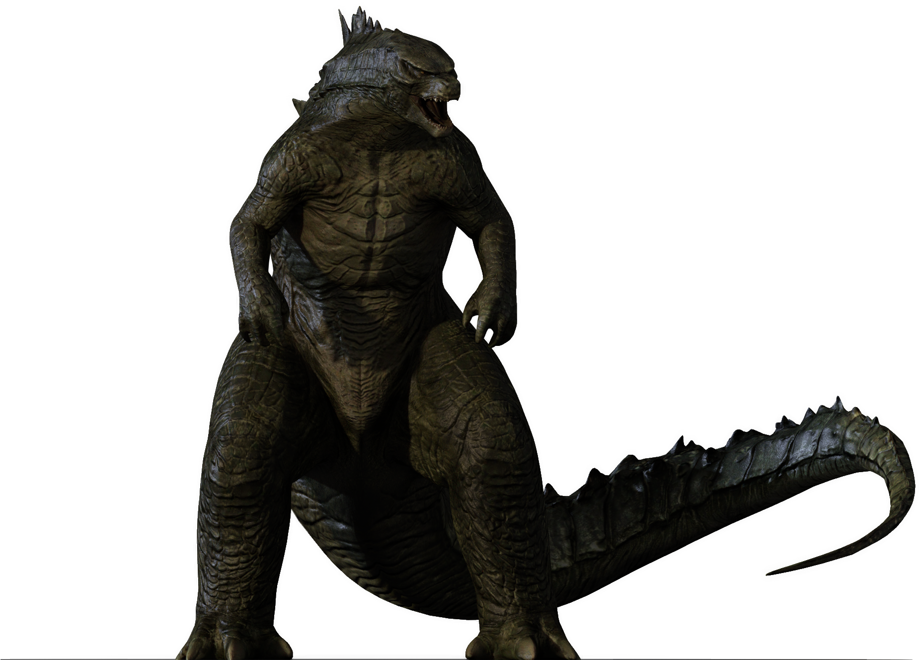 Godzilla3 D Model Pose PNG