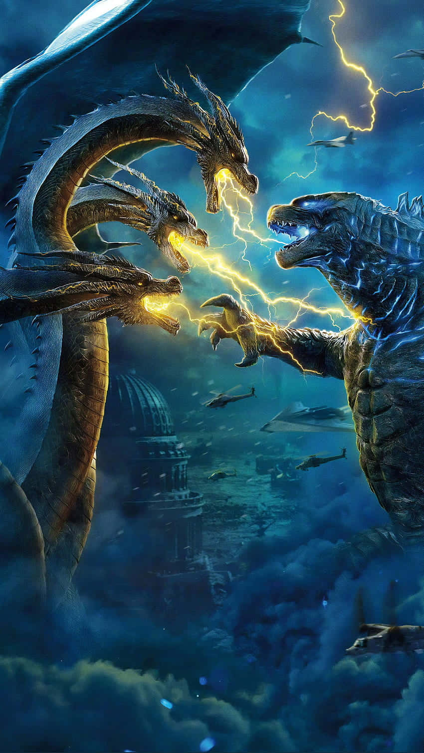 Godzillavs King Ghidorah Epic Battle Wallpaper
