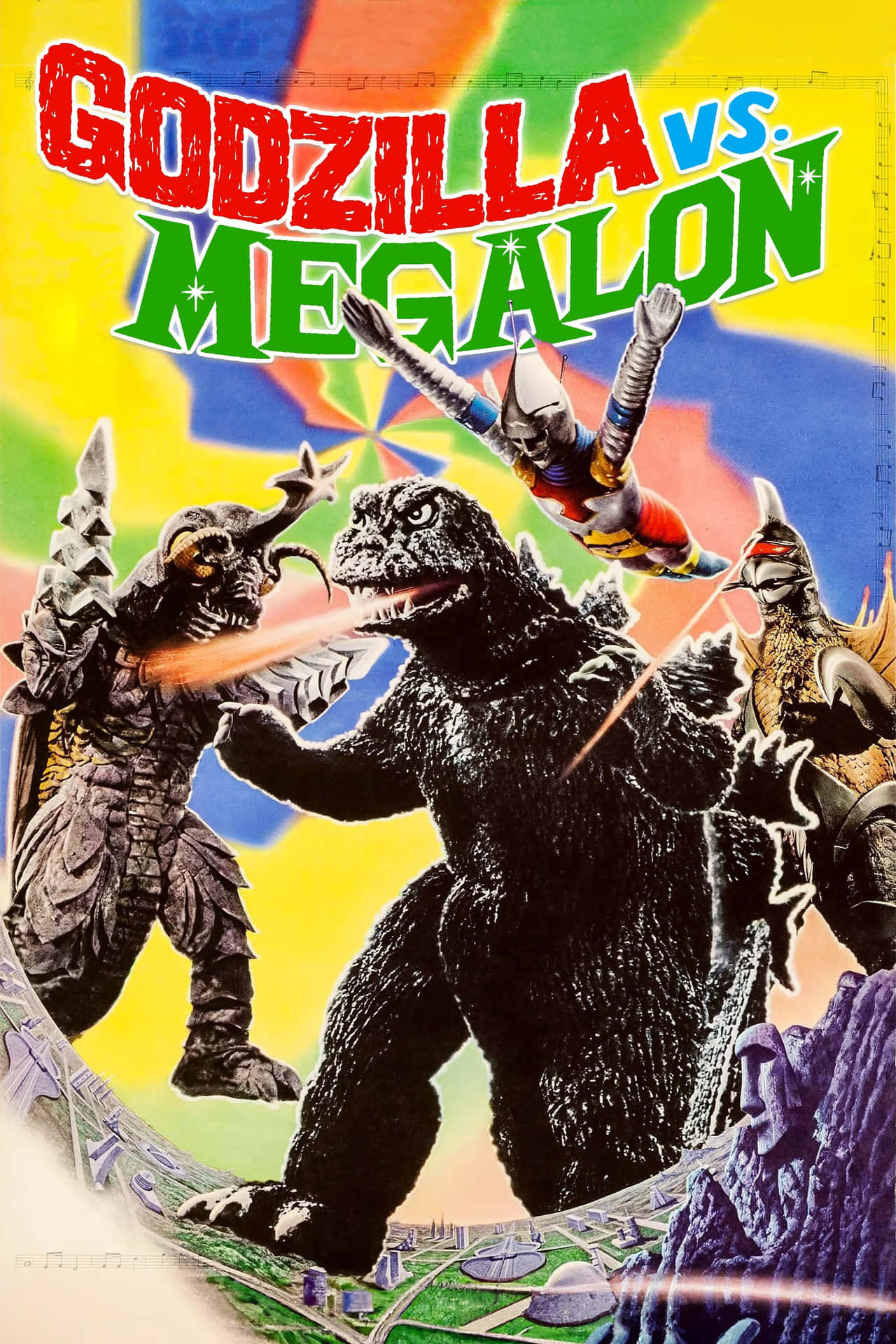 Godzilla Vs Megalon Film Poster Achtergrond