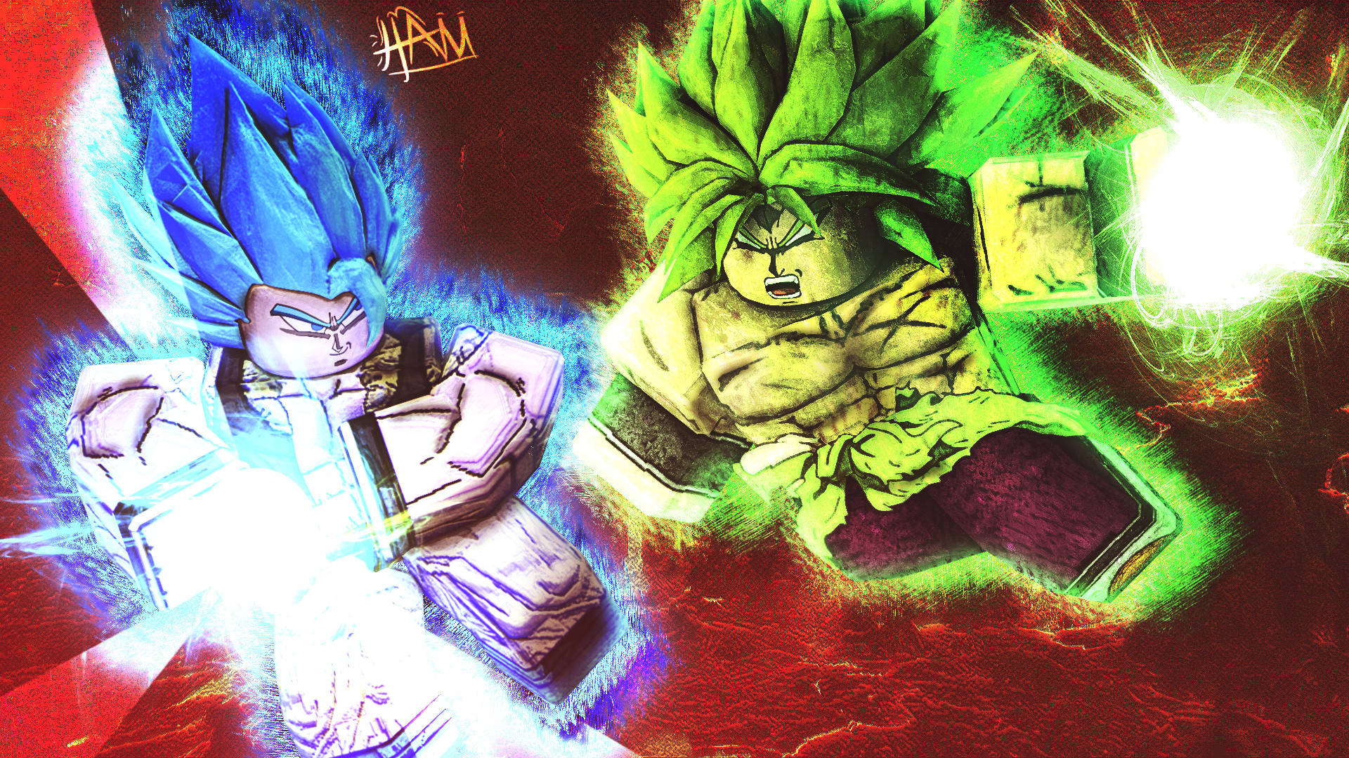 “Gogeta and Broly in Roblox” Wallpaper