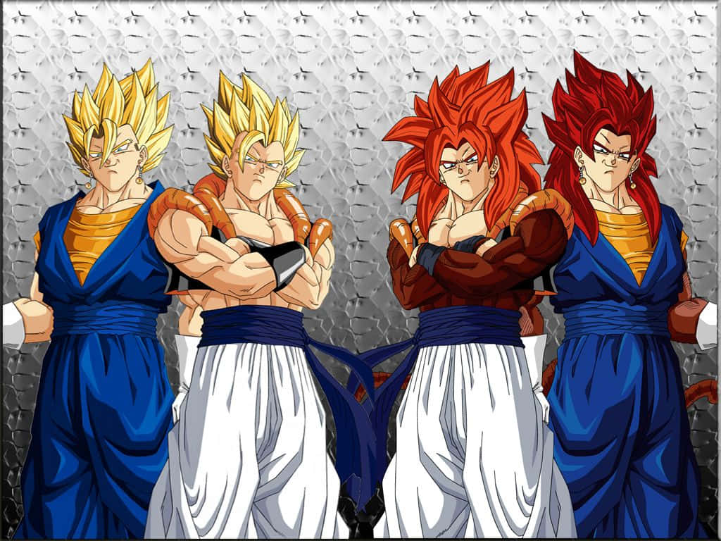 Gogeta and Vegito, two powerful fighters in the anime world Wallpaper