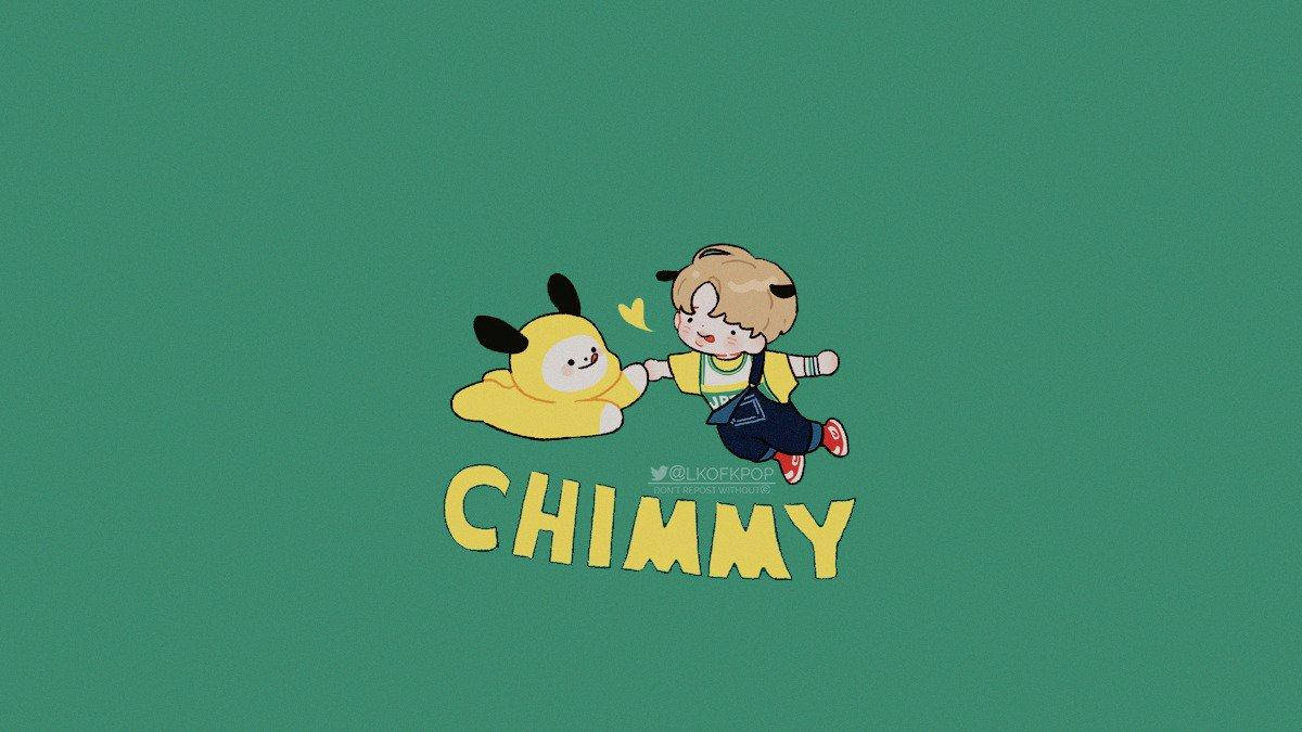 GoGo Jimin And Chimmy Bt21 Wallpaper