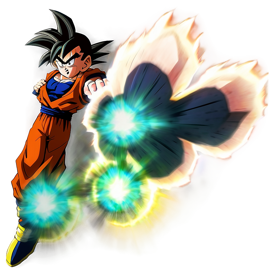Gohan's Ki Blast Barrage Png 06112024 PNG