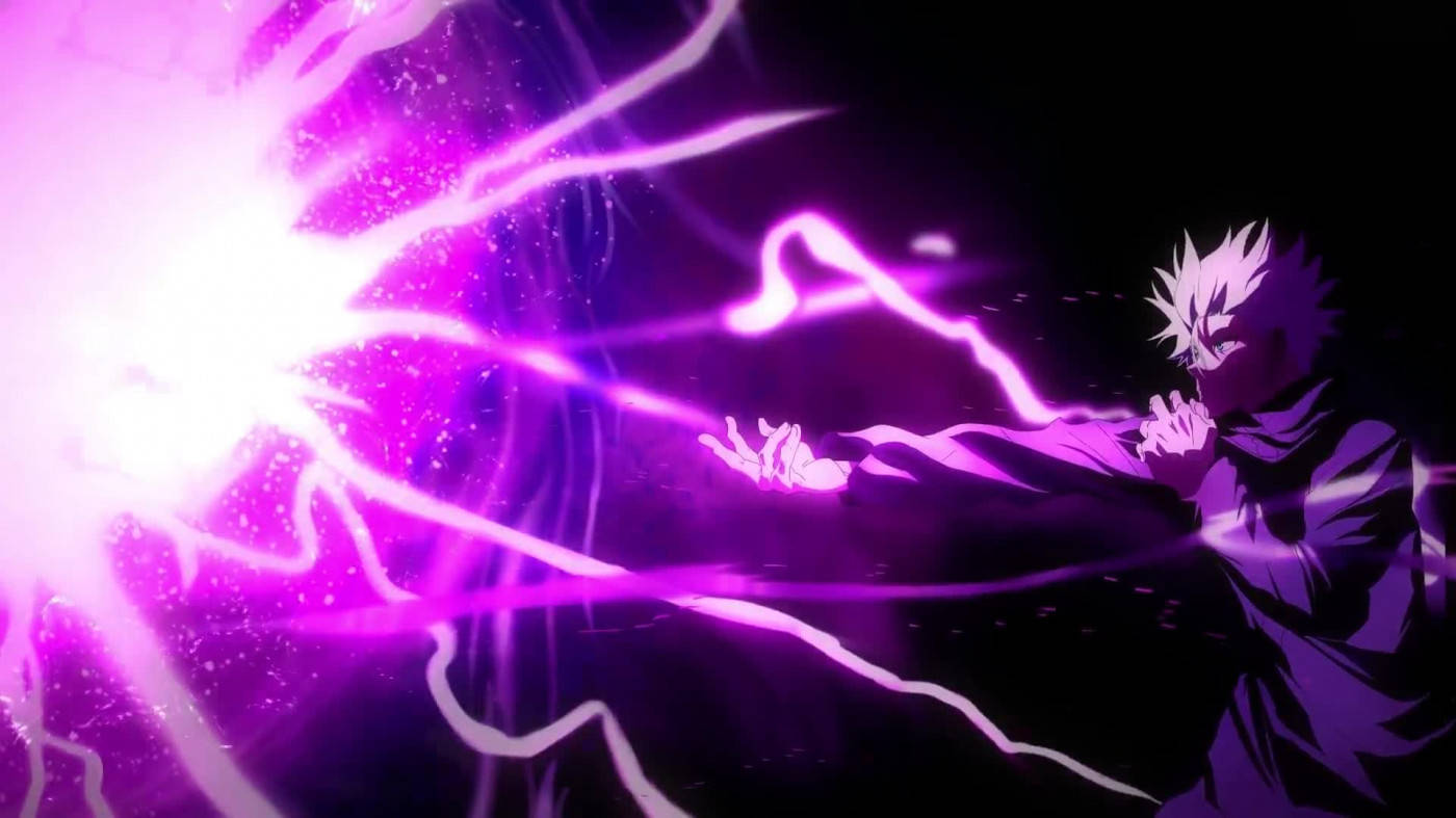 Gojo Sataru With Purple Explosion Wallpaper