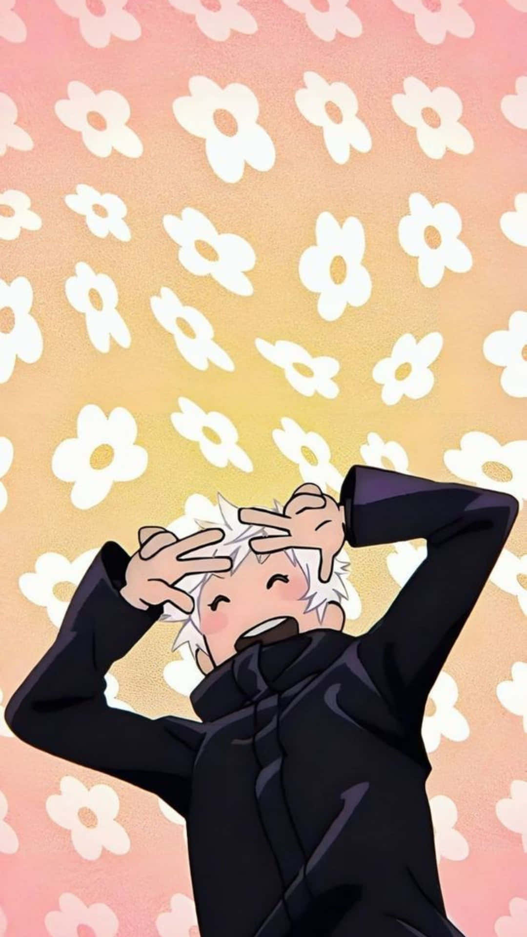 Gojo Satoru Funny Face Anime Expression Wallpaper