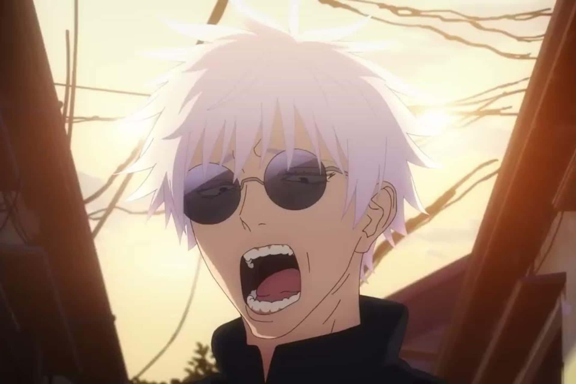 Gojo Sunglasses Funny Face Anime Wallpaper