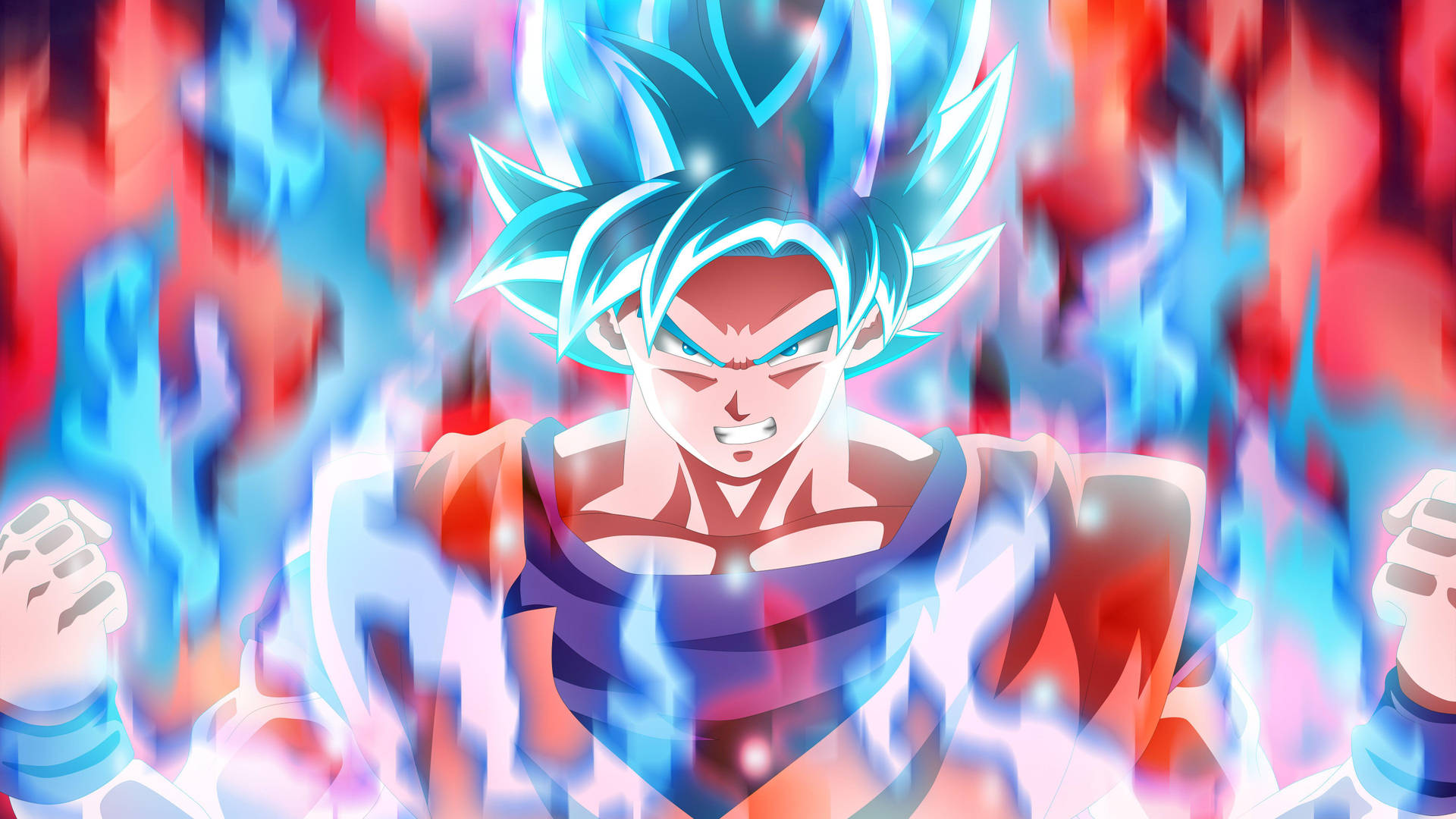 Goku 4k Ultra Hd Arrabbiato Con Aura Sfondo
