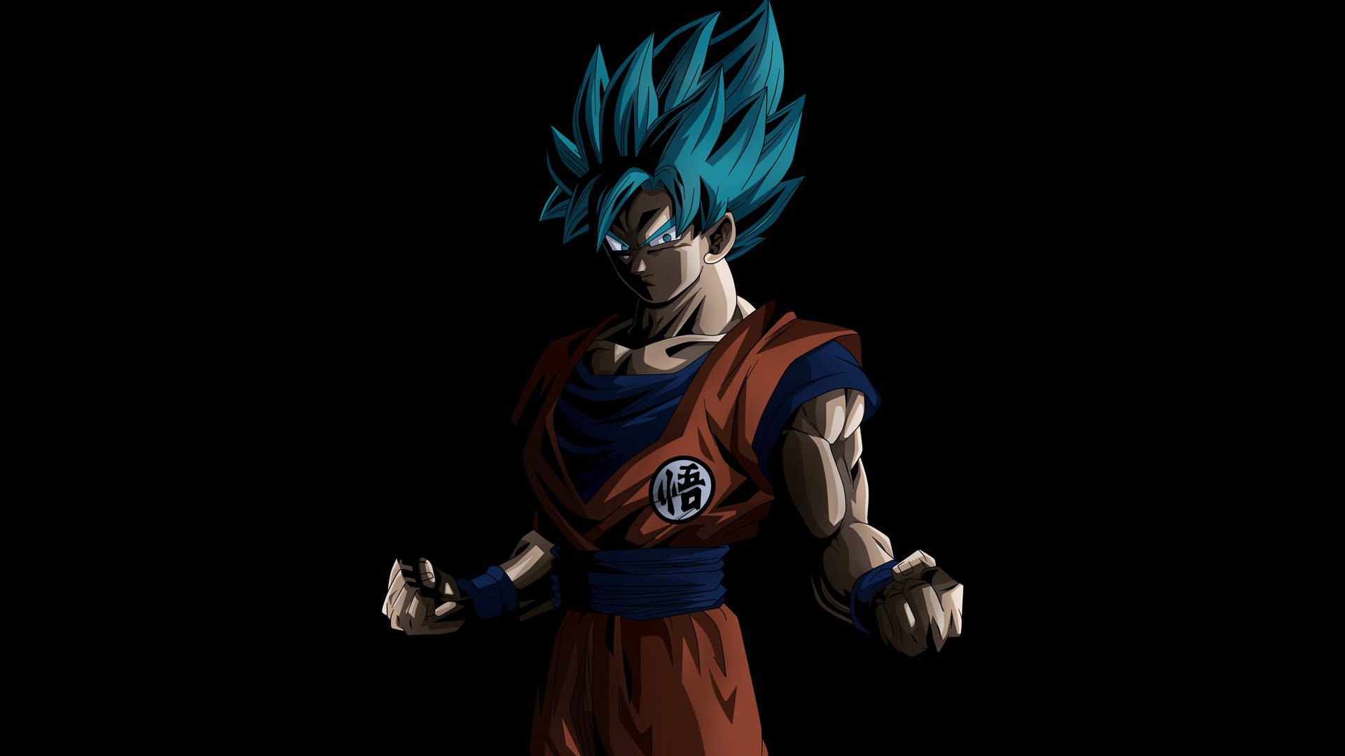 Goku4k Ultra Hd Super Saiyan Blue En Naranja. Fondo de pantalla