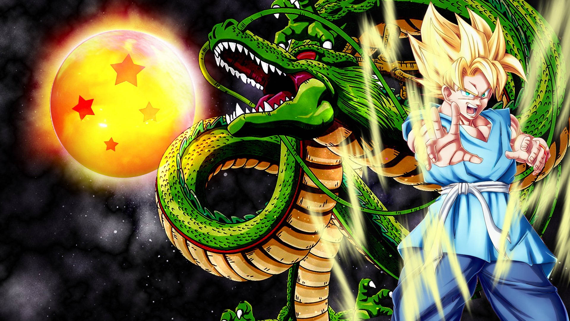 Goku And Green Dragon