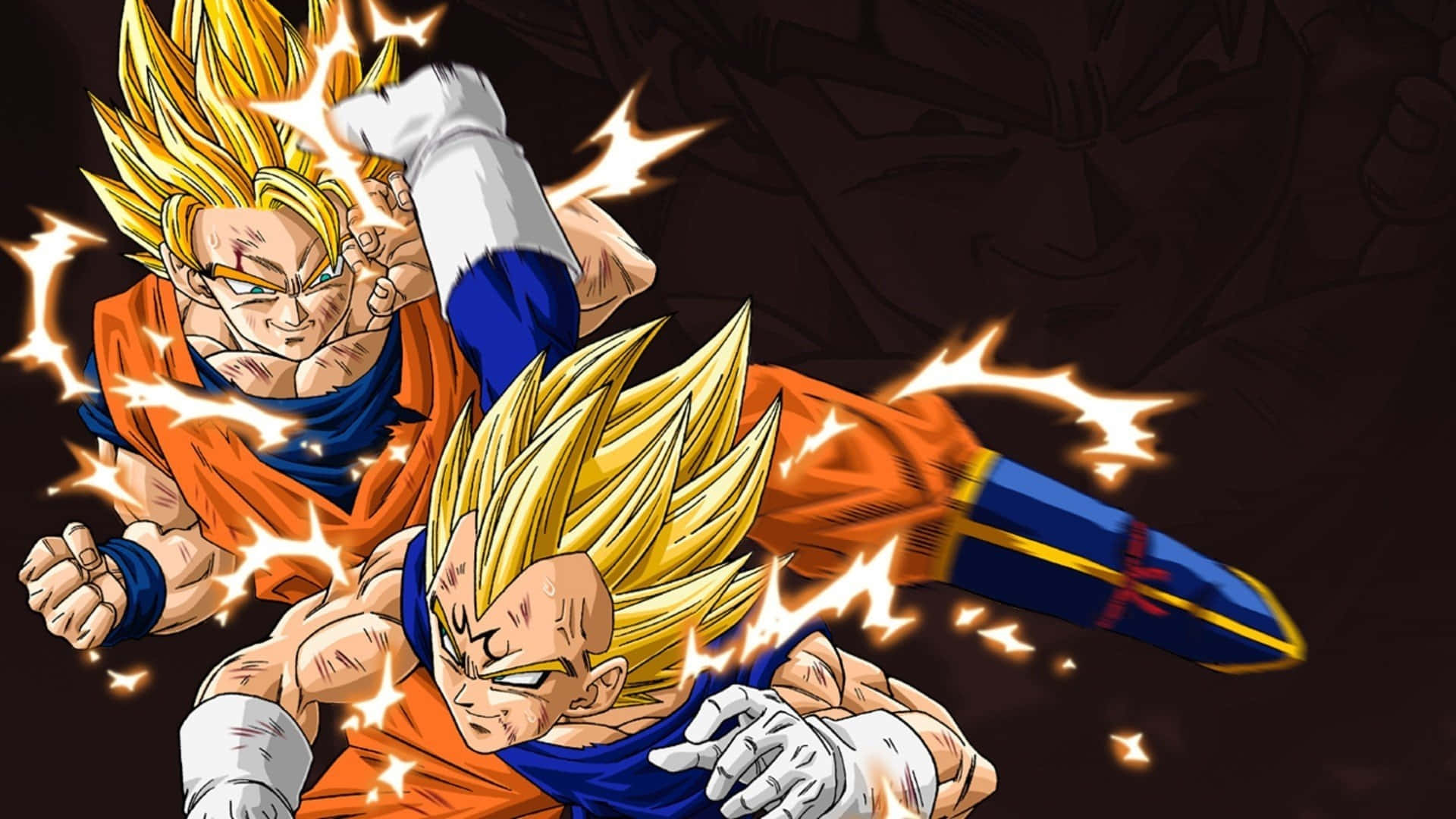 "The Eternal Rivals - Goku and Vegeta" Wallpaper