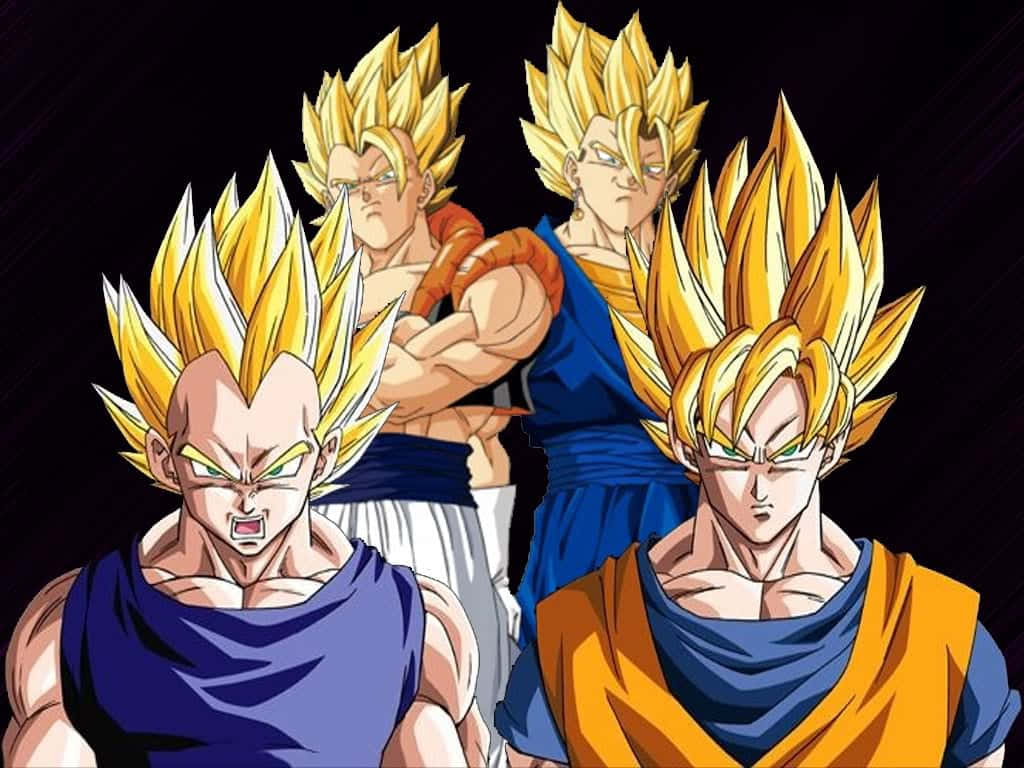 Best Buddies Goku and Vegeta Prove That the Power of Friendship Is Strong! Wallpaper