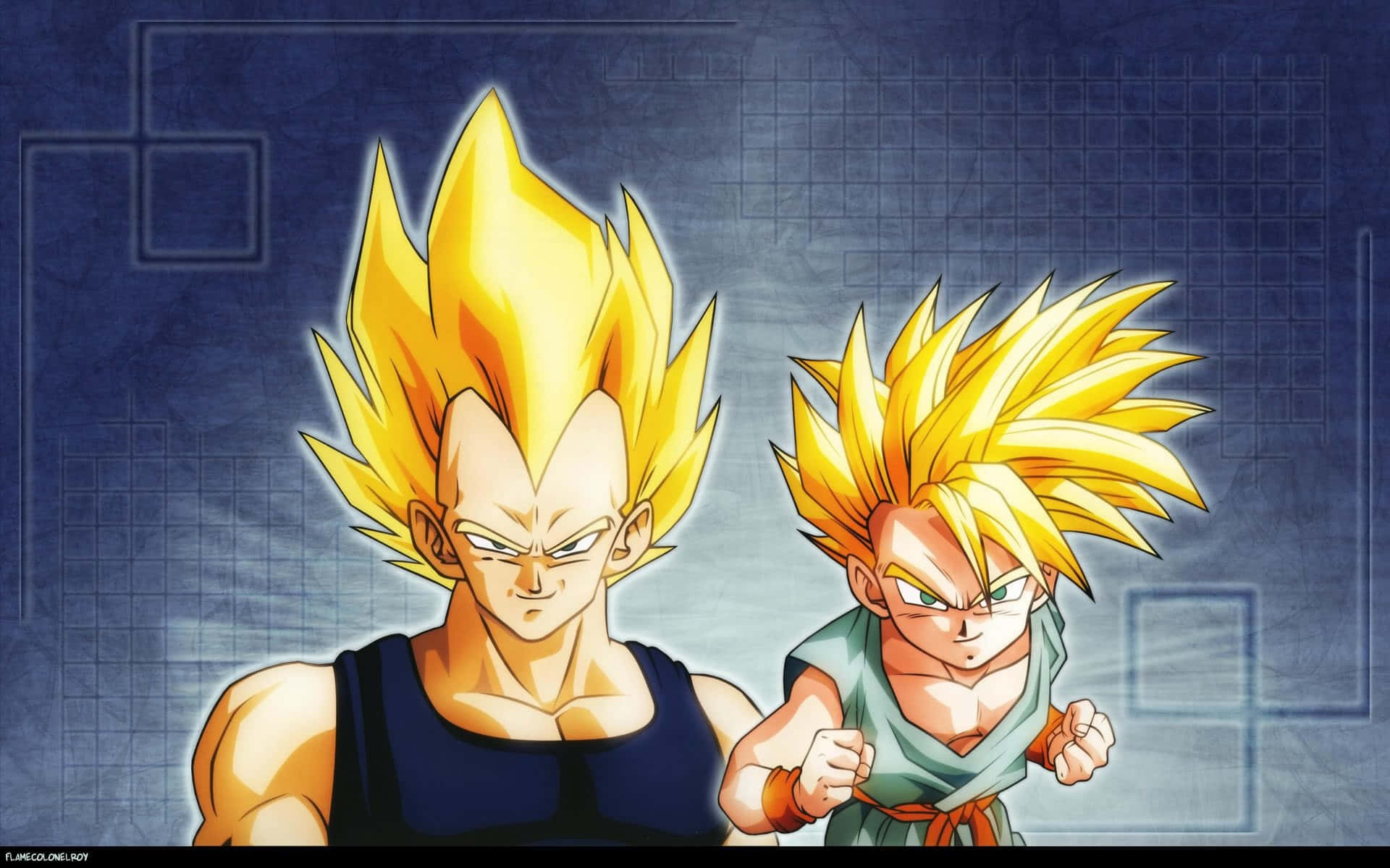 Unlock your Super Saiyan Power with the Goku and Vegeta iPhone Wallpaper