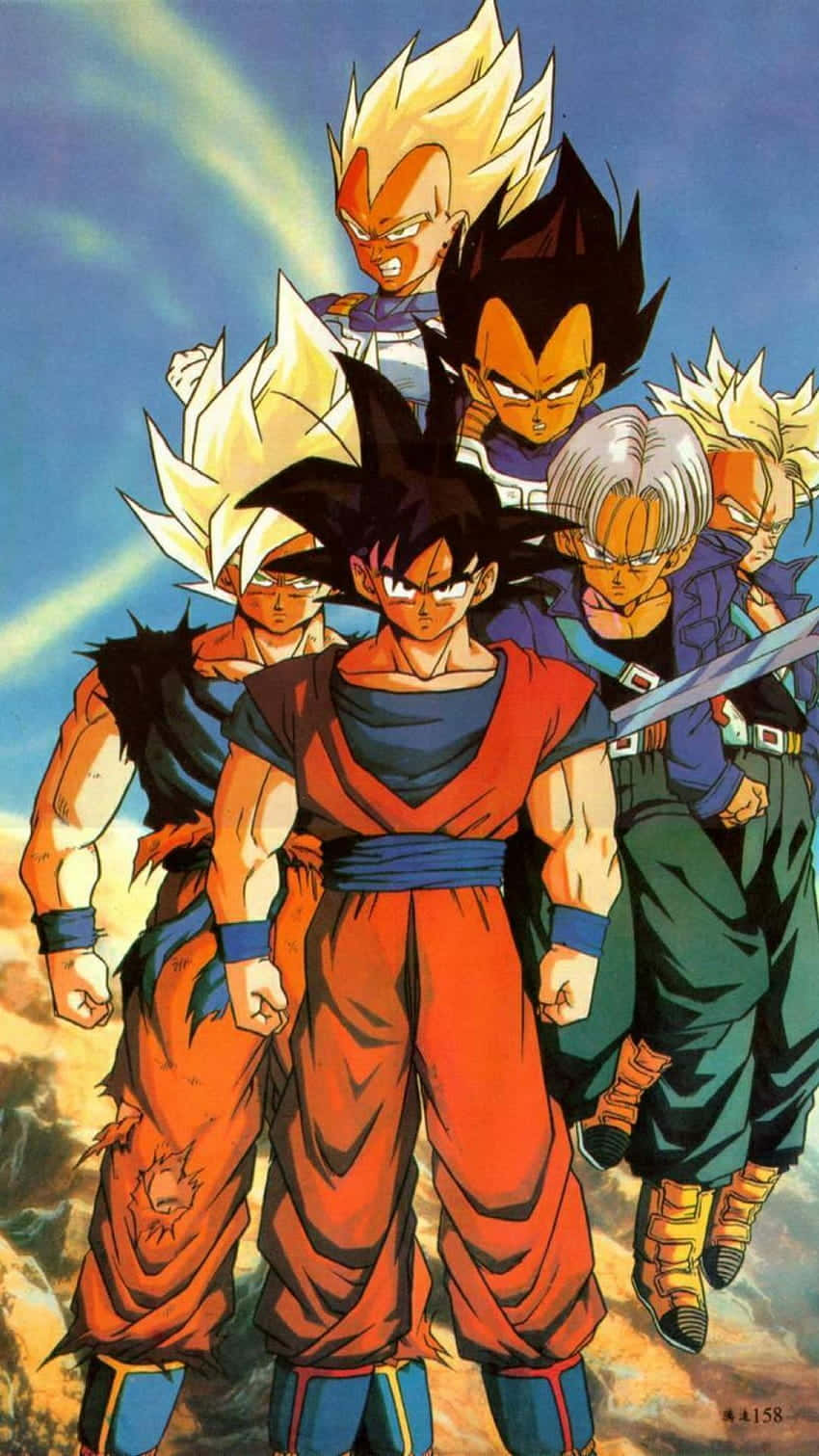 Super Saiyan Best Friends Goku and Vegeta Join Forces Wallpaper