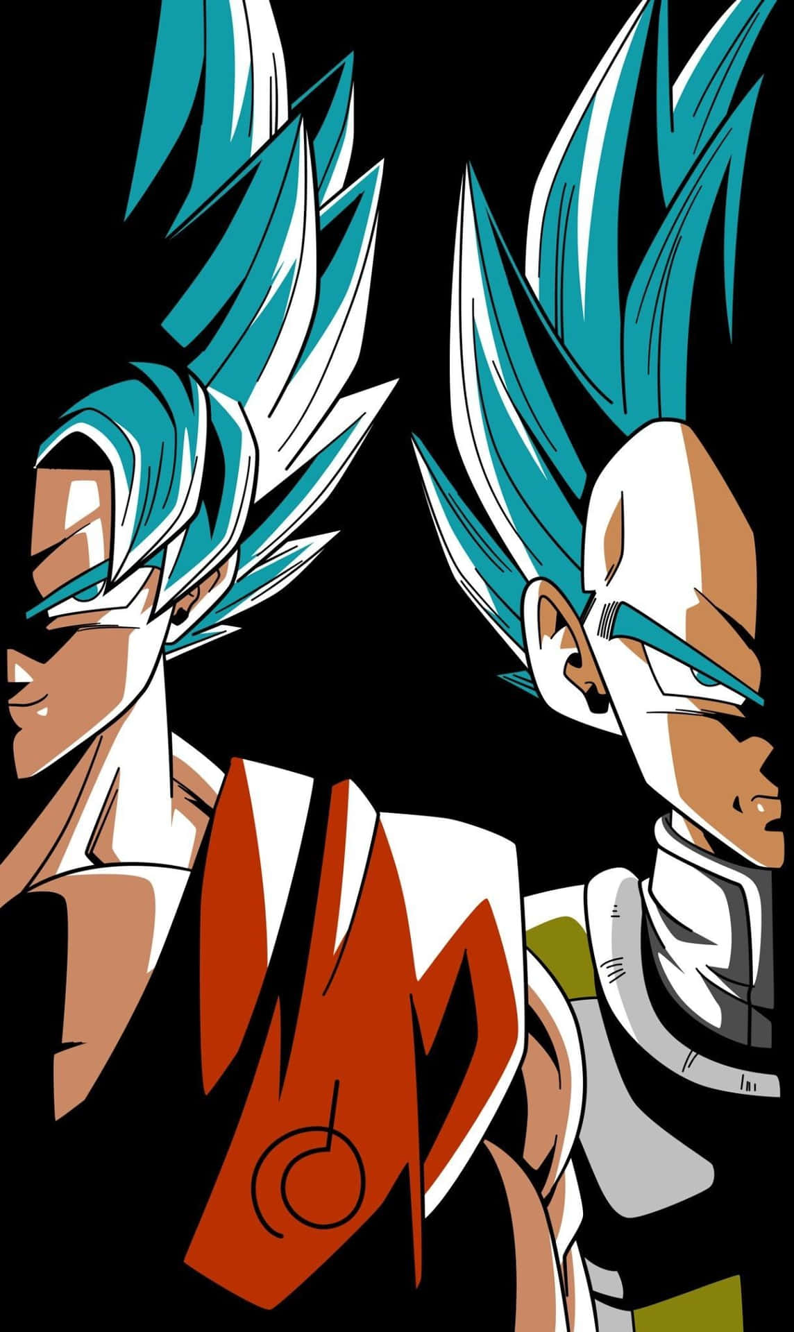 Powerup - Goku Und Vegeta Schließen Sich Zusammen, Um Einem Übermächtigen Feind Gegenüberzutreten. Wallpaper