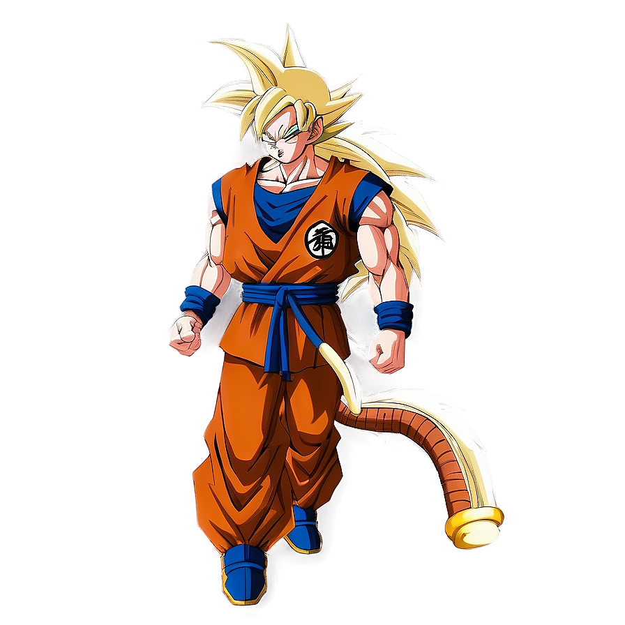 Goku Base Form With Tail Png 04292024 PNG