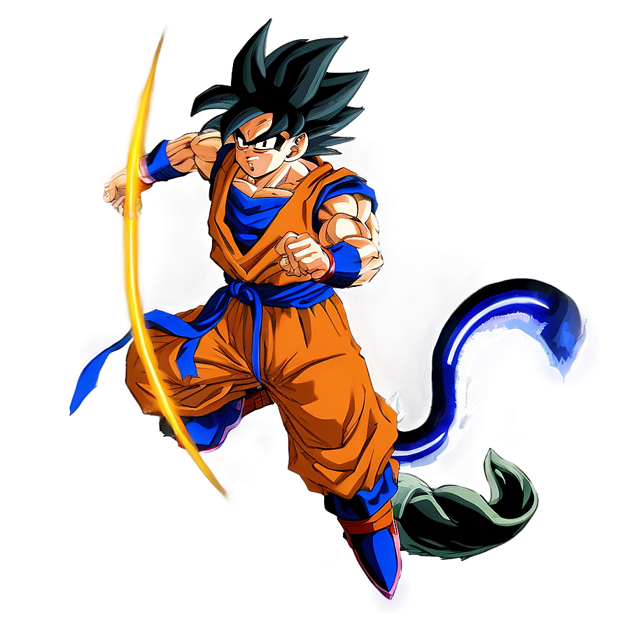 Goku Base Form With Tail Png Opw PNG