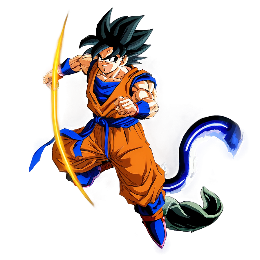 Download Goku Base Form With Tail Png Opw | Wallpapers.com