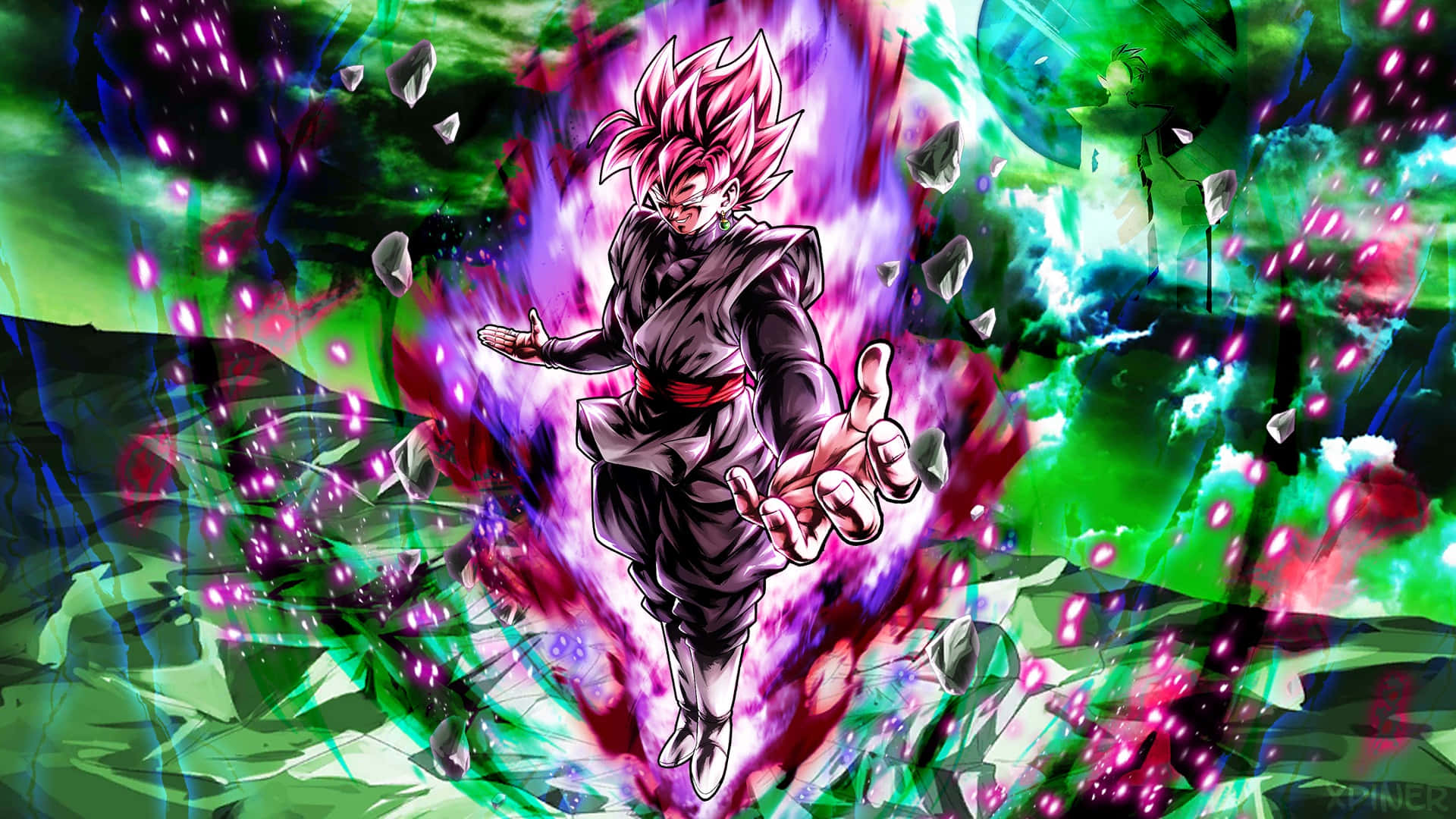 Action-packed Goku Black in Intense Battle