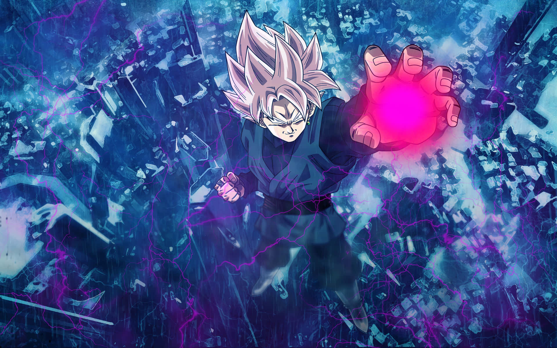 Almighty Goku Black in fearless action