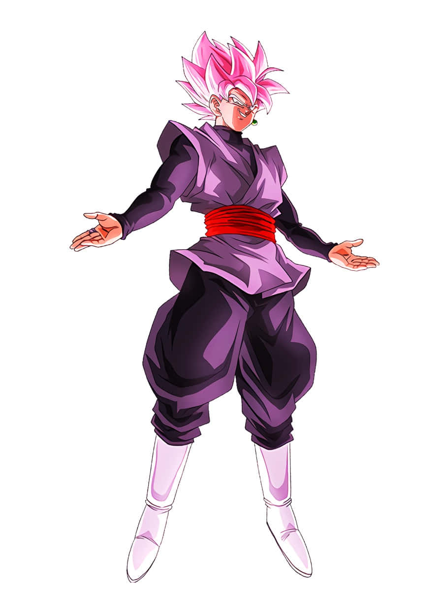 Goku Black unleashes his power in a dynamic pose