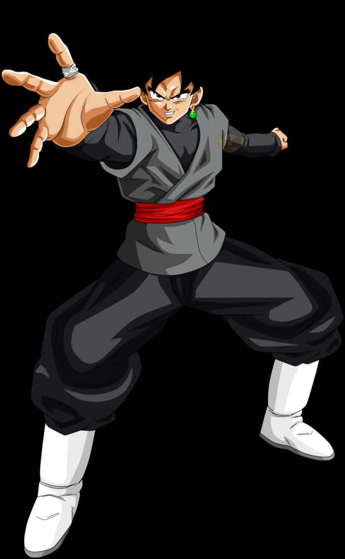 Goku Black Action Pose PNG