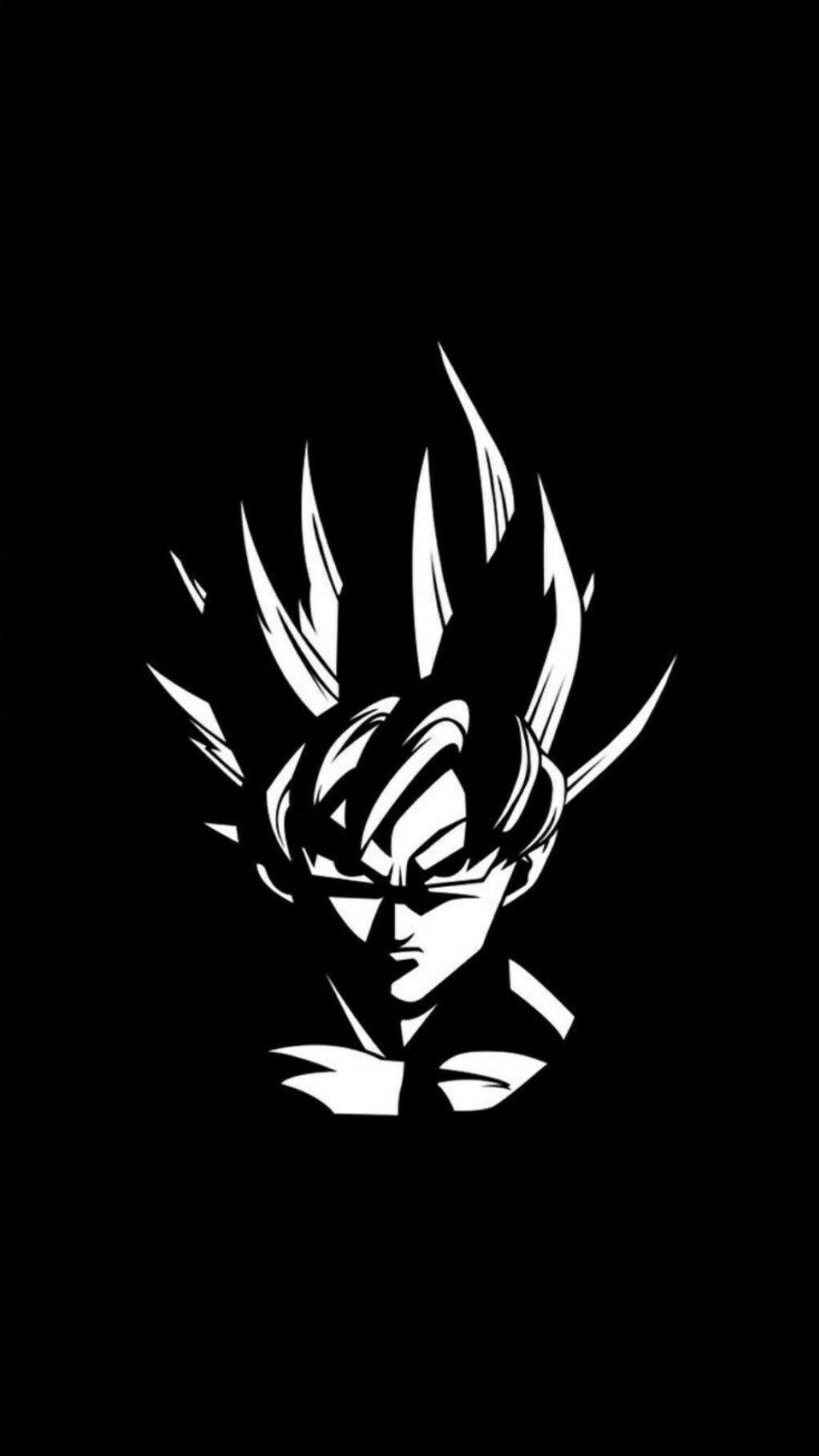 The Power of Goku, Black and White Wallpaper