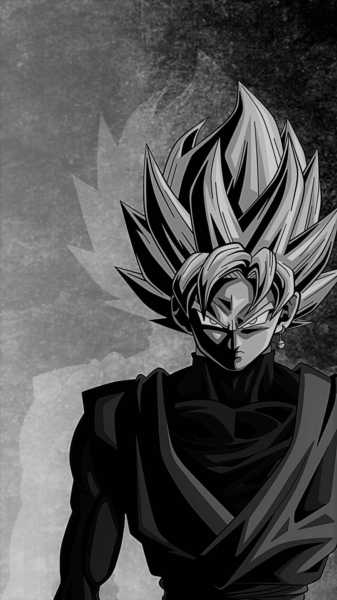 Goku in Black and White Wallpaper