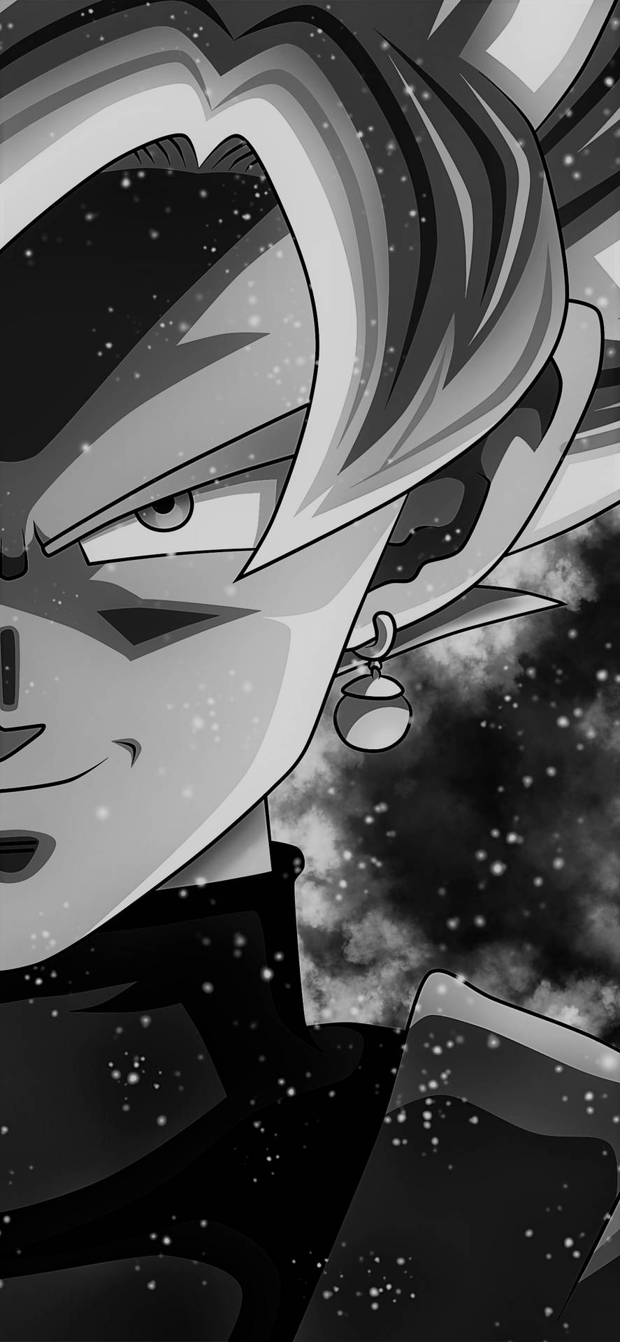Face Goku Black And White Wallpaper